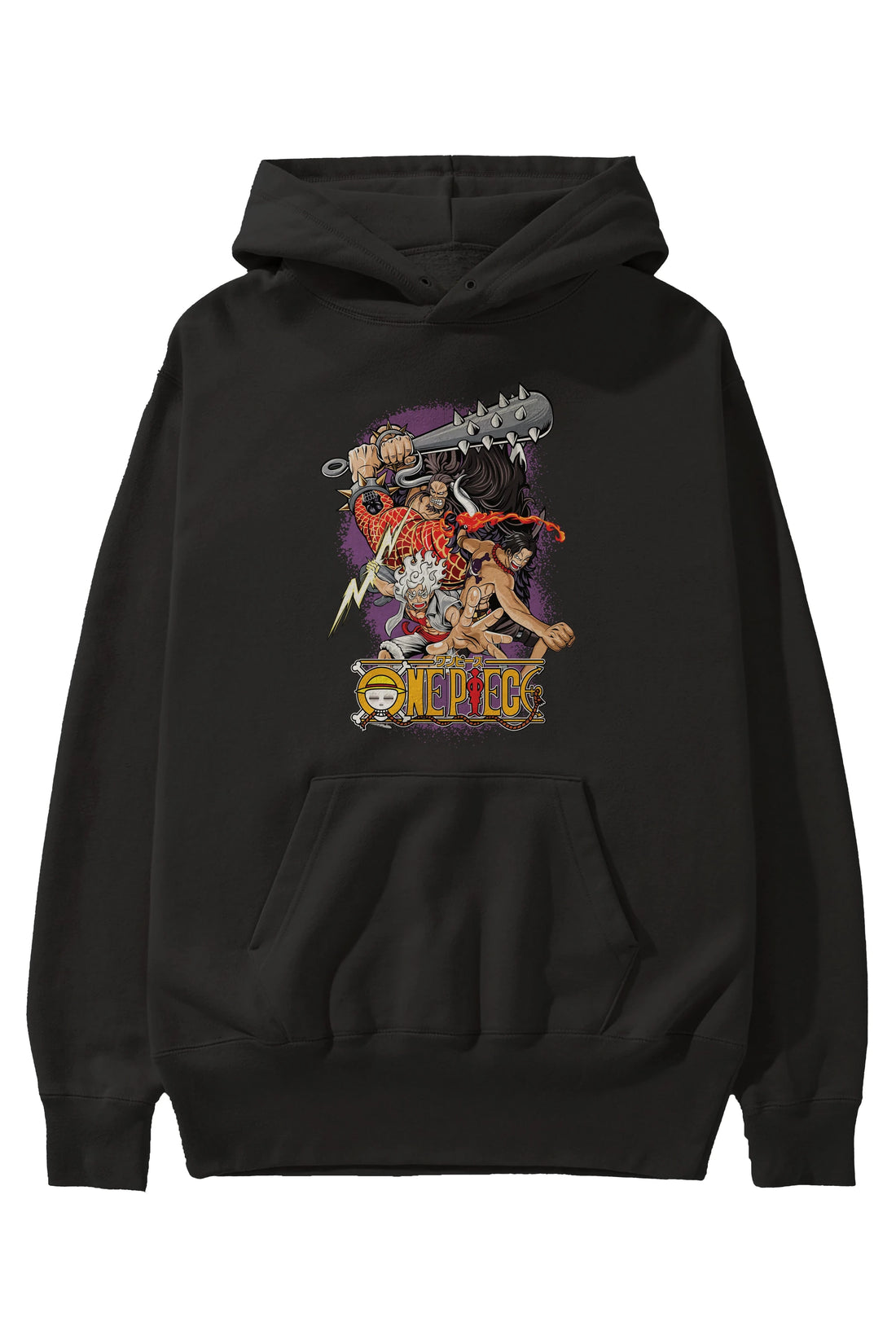 ONE PIECE (6) Anime Ön Baskılı Hoodie Oversize Kapüşonlu Sweatshirt Erkek Kadın Unisex