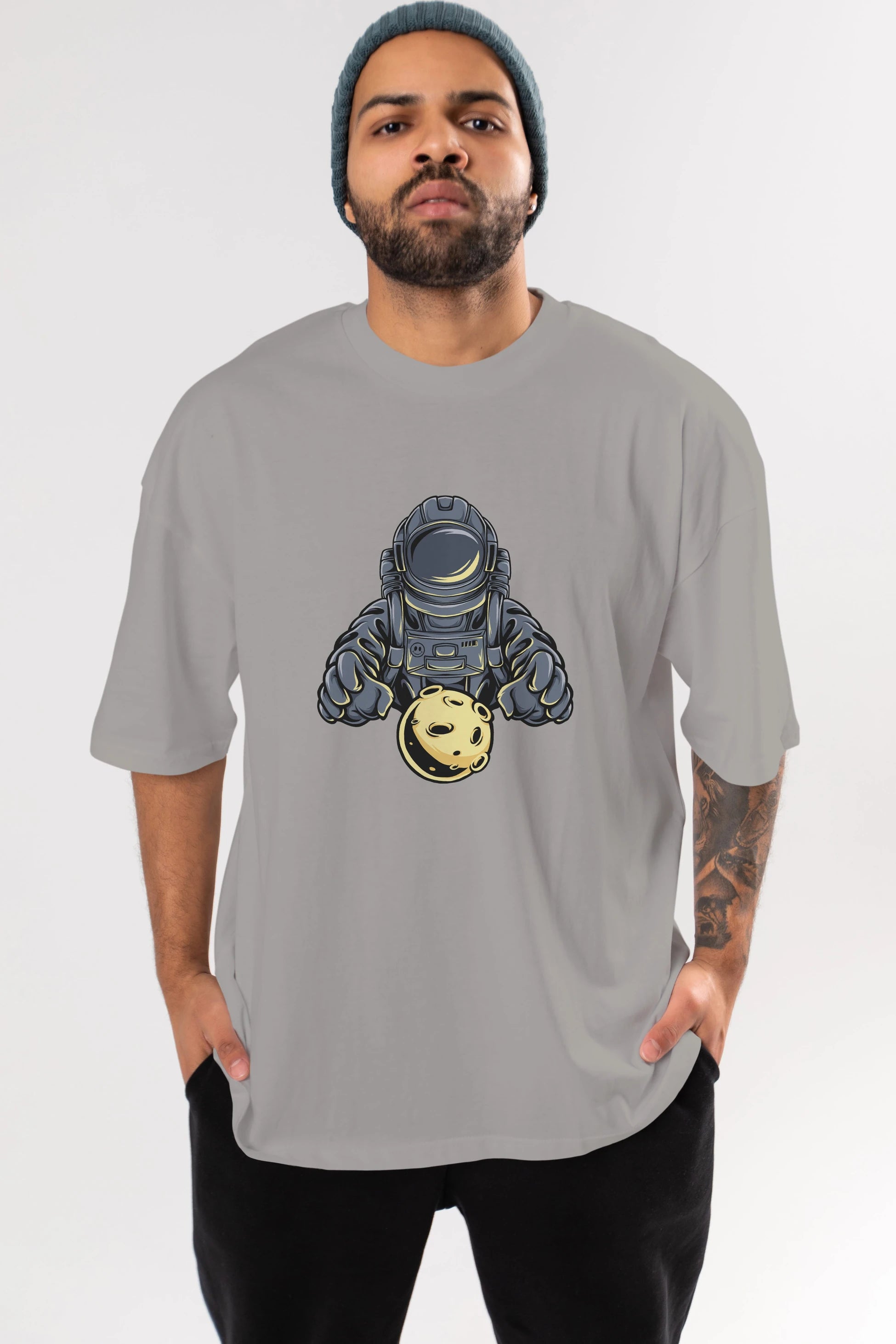 Astromoon tshirt Ön Baskılı Oversize t-shirt Erkek Kadın Unisex