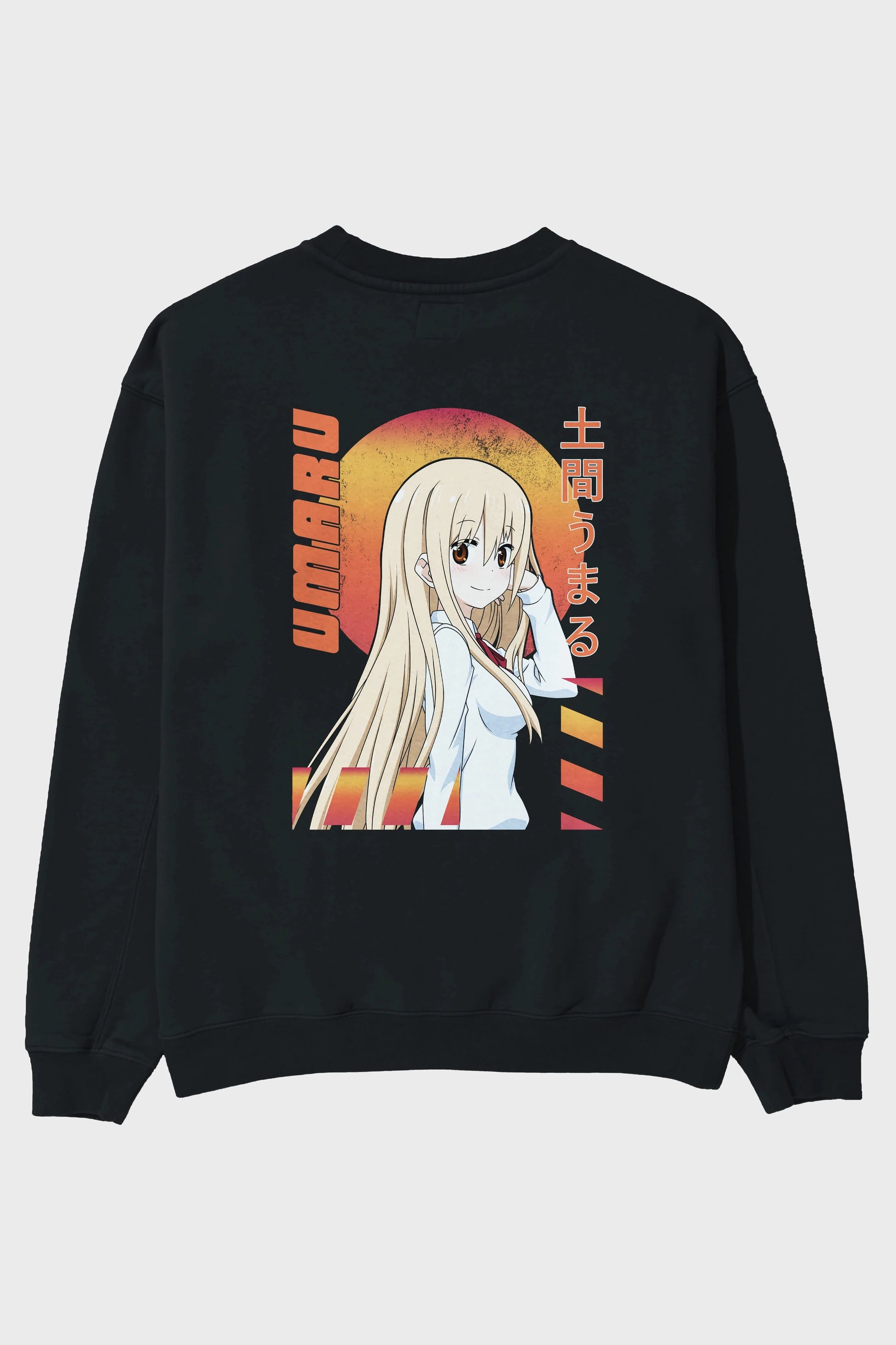 Umaru Doma 5 Anime Arka Baskılı Oversize Sweatshirt Erkek Kadın Unisex