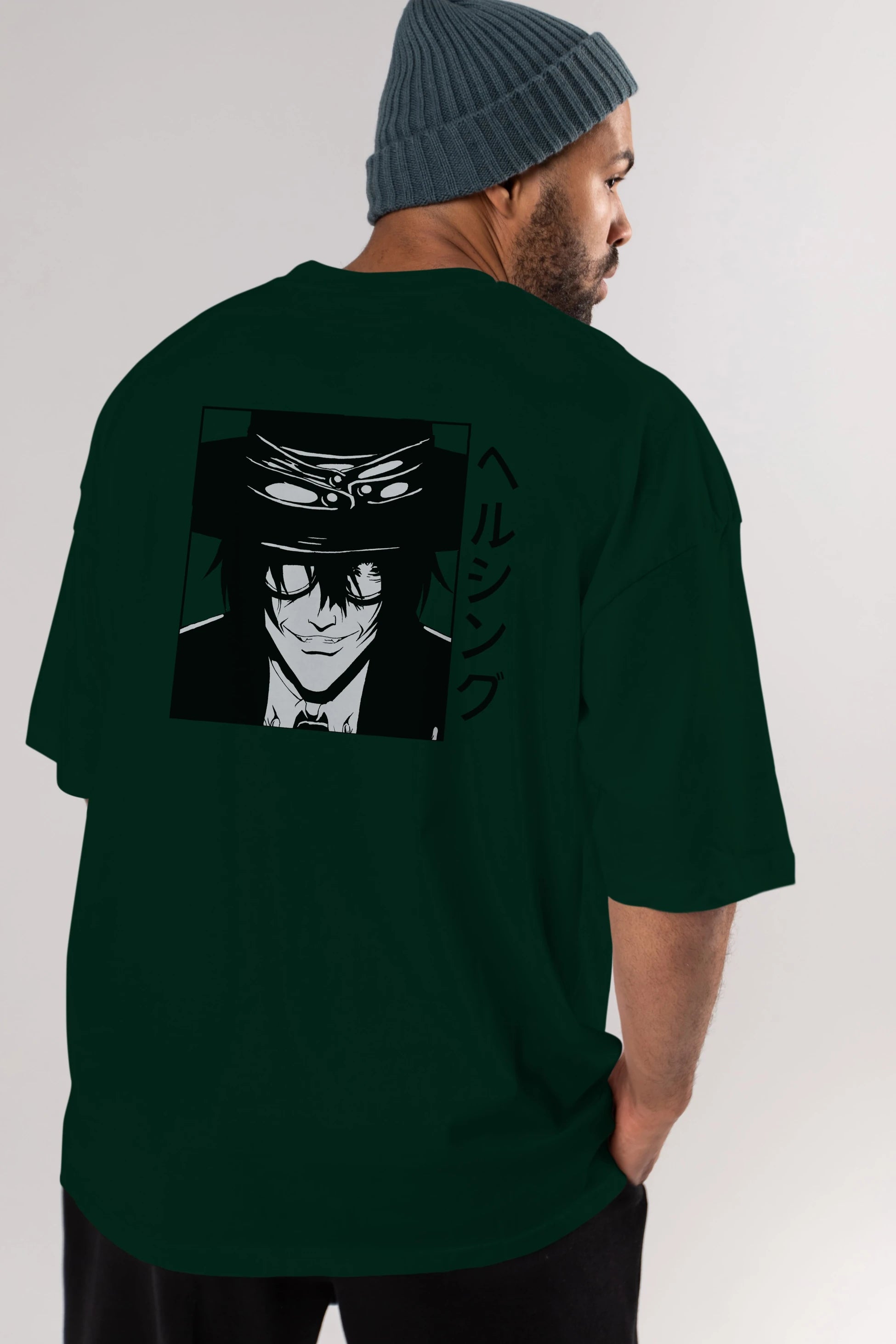Alucard 1 Anime Arka Baskılı Oversize t-shirt Erkek Kadın Unisex