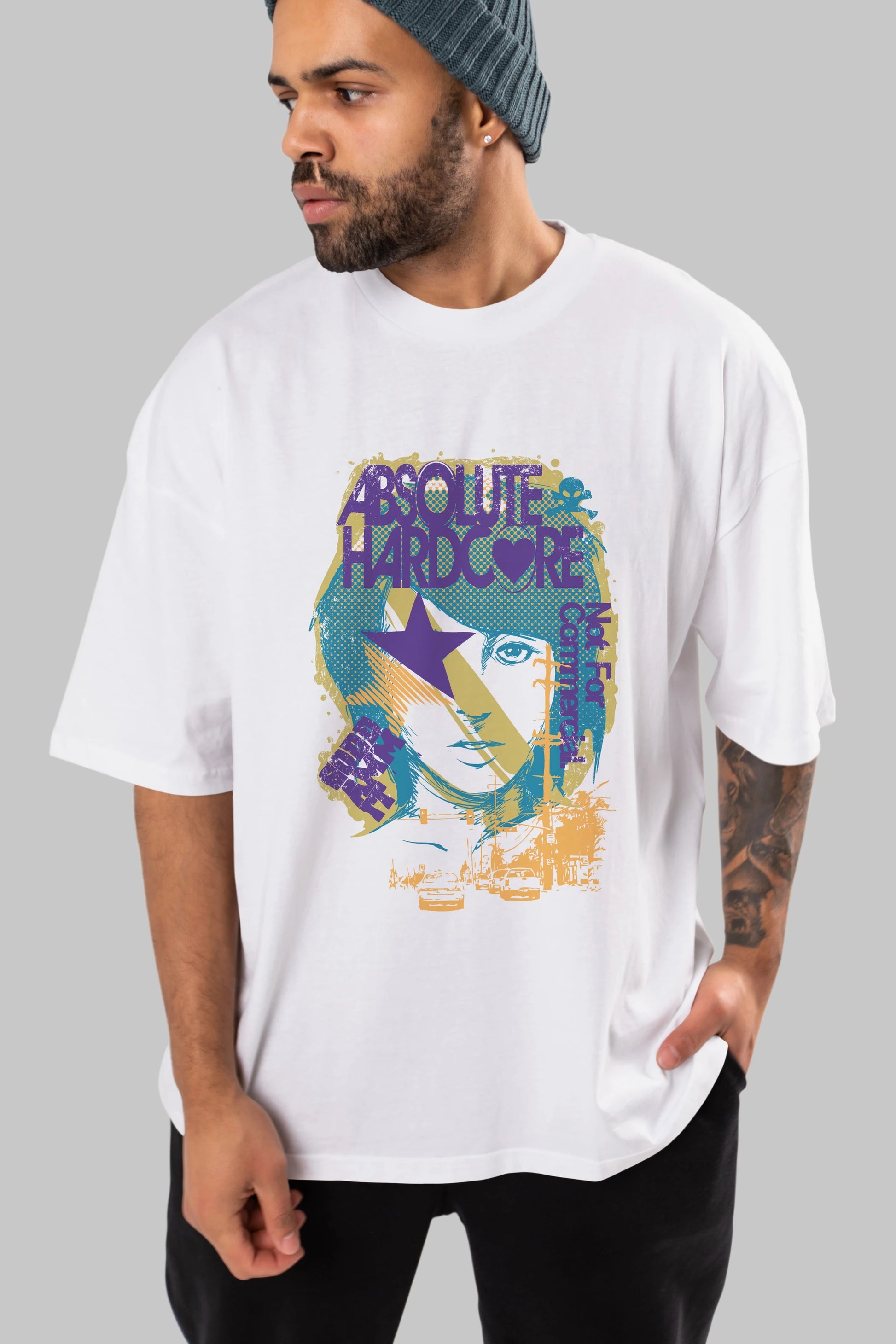 Absolute Hardcore Ön Baskılı Oversize t-shirt Erkek Kadın Unisex