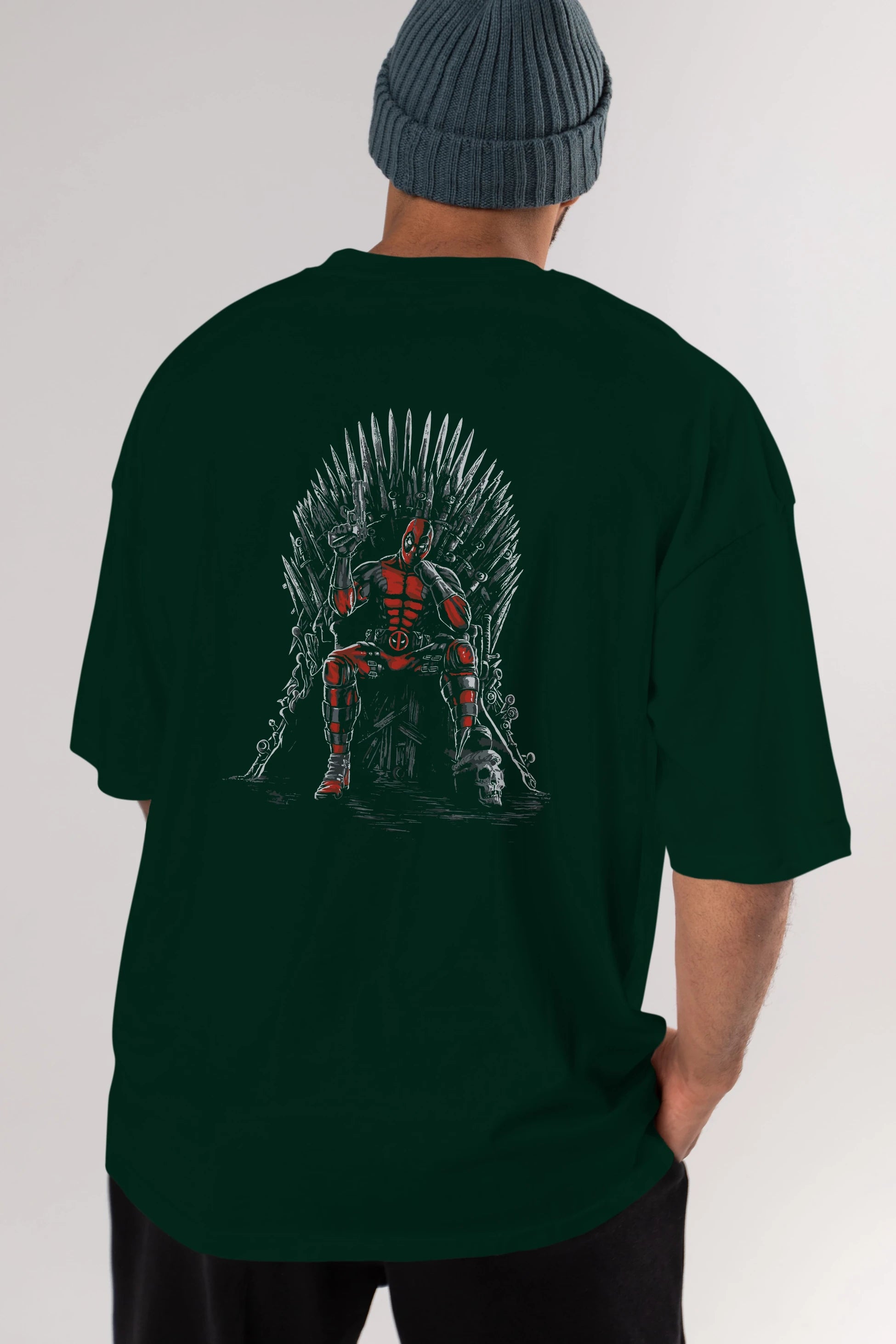 Deadpool (6) Arka Baskılı Oversize t-shirt Erkek Kadın Unisex %100 Pamuk Bisiklet Yaka tişort