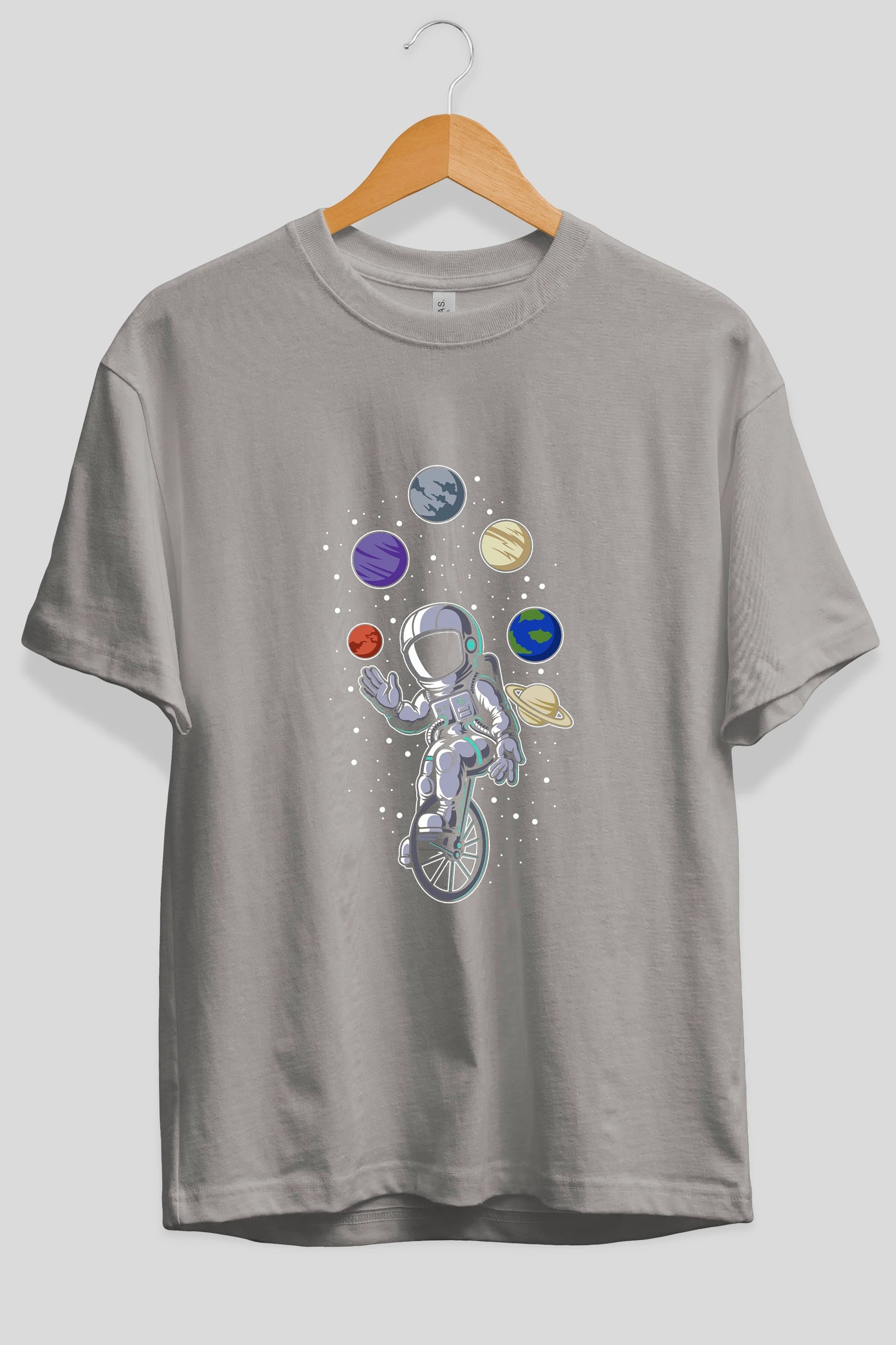 Astronaut Circus Ön Baskılı Oversize t-shirt Erkek Kadın Unisex