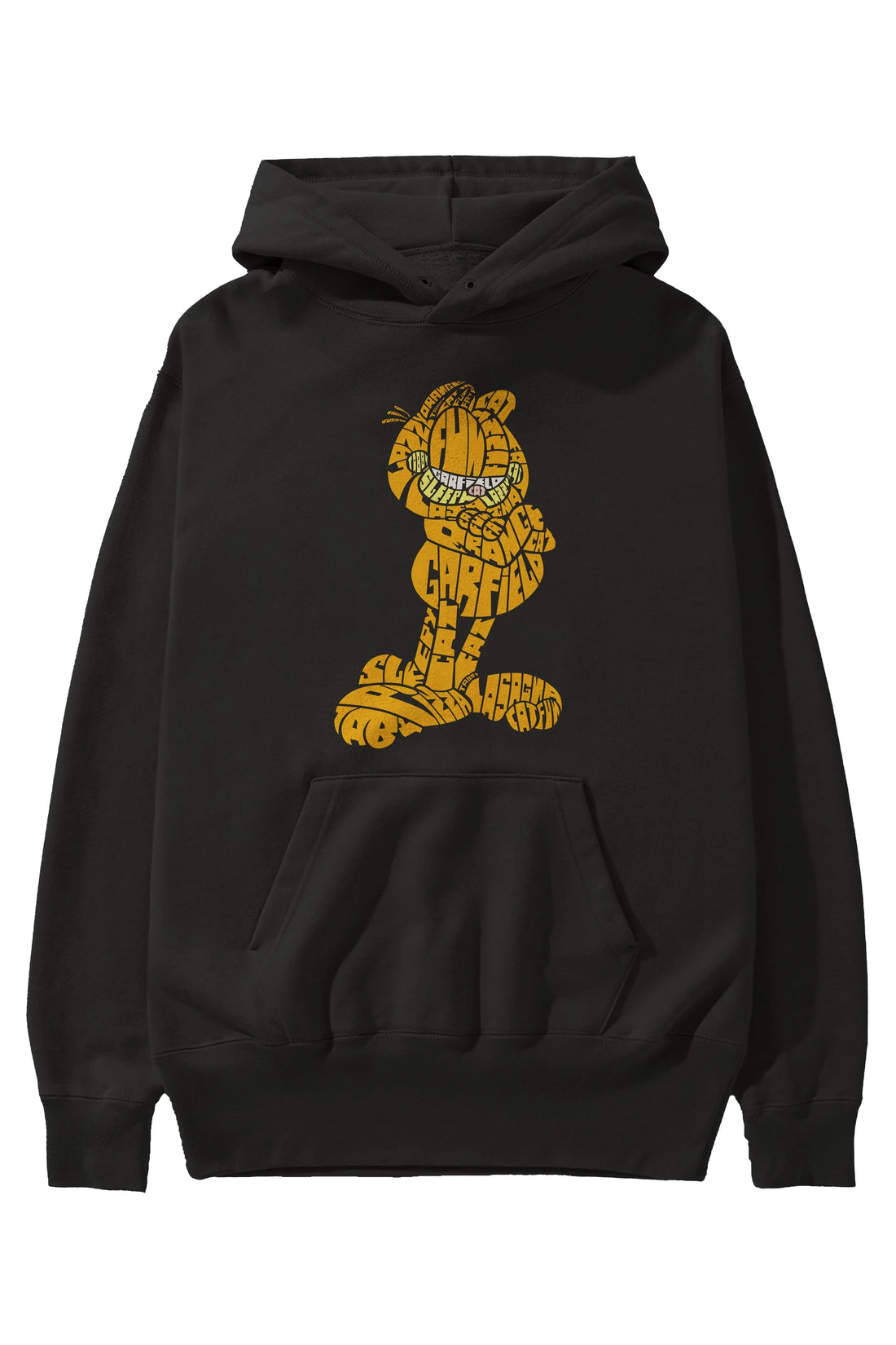 Garfield Ön Baskılı Hoodie Oversize Kapüşonlu Sweatshirt Erkek Kadın Unisex