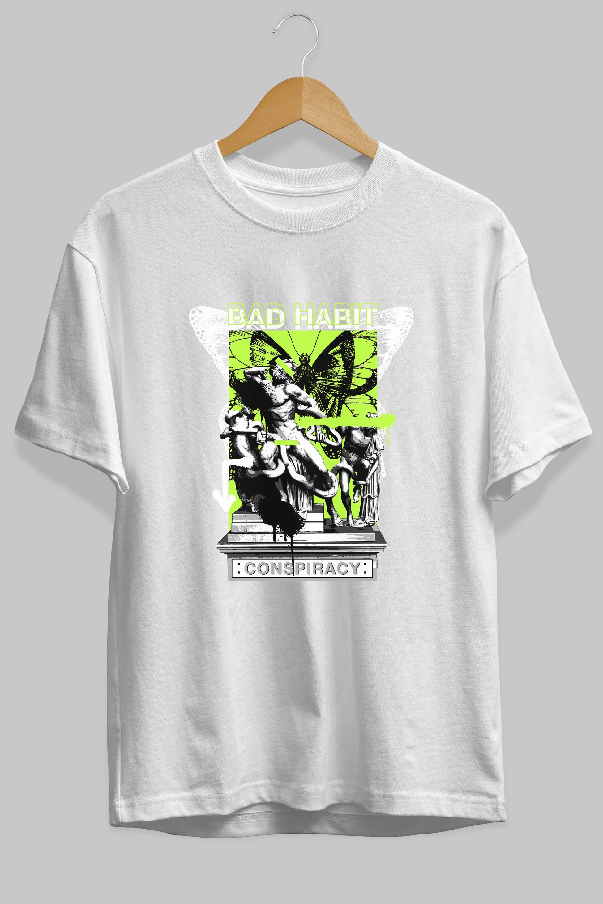 Bad Habit Ön Baskılı Oversize t-shirt Erkek Kadın Unisex