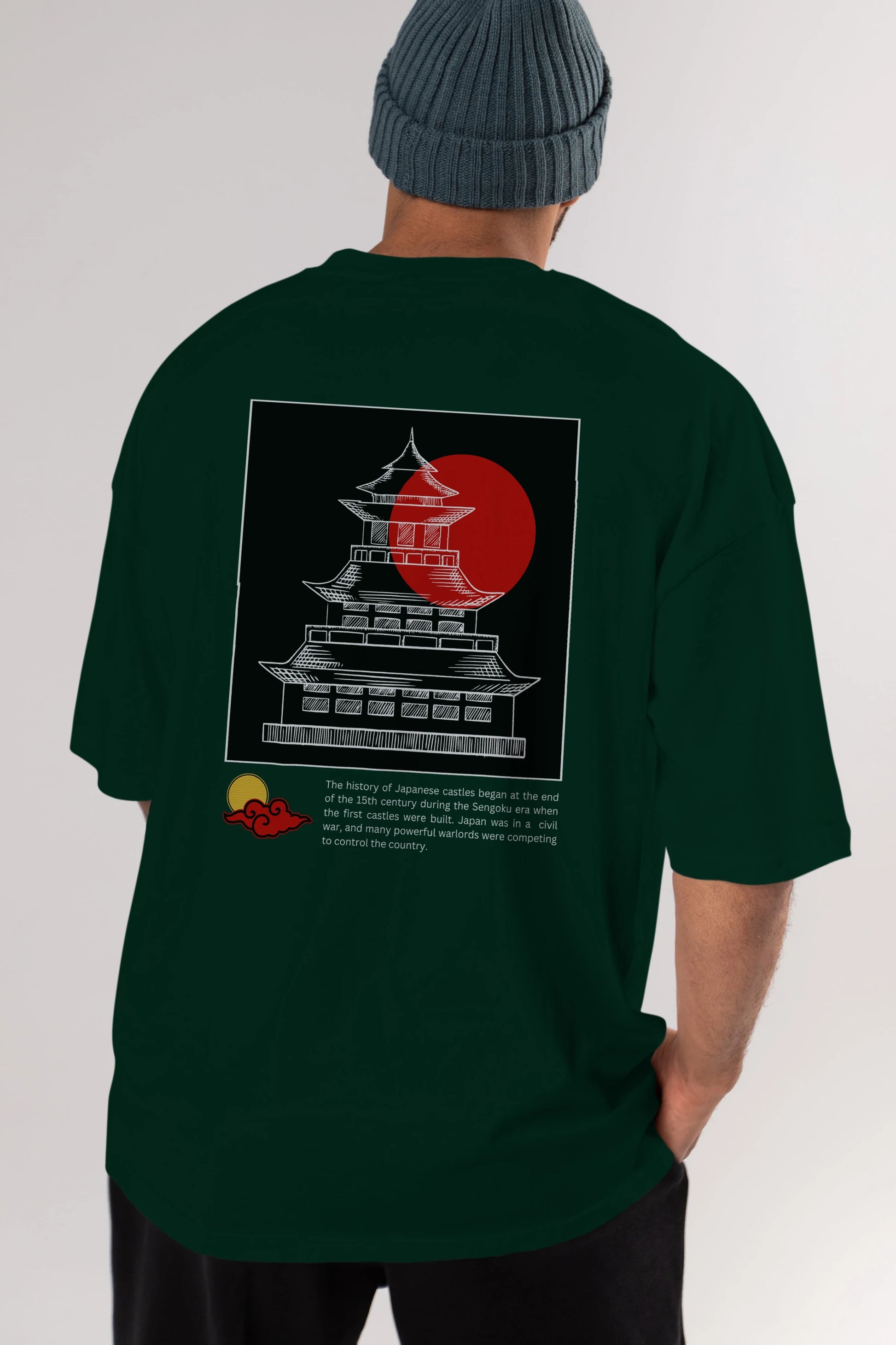 Japan Streetwear Arka Baskılı Oversize t-shirt Erkek Kadın Unisex