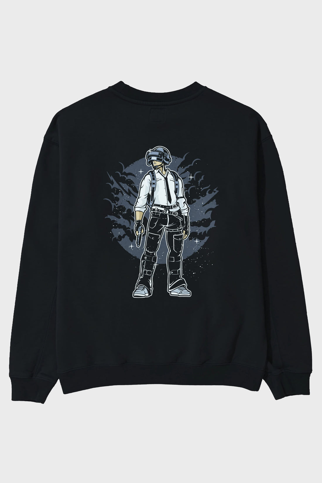 PUBG Arka Baskılı Oversize Sweatshirt Erkek Kadın Unisex