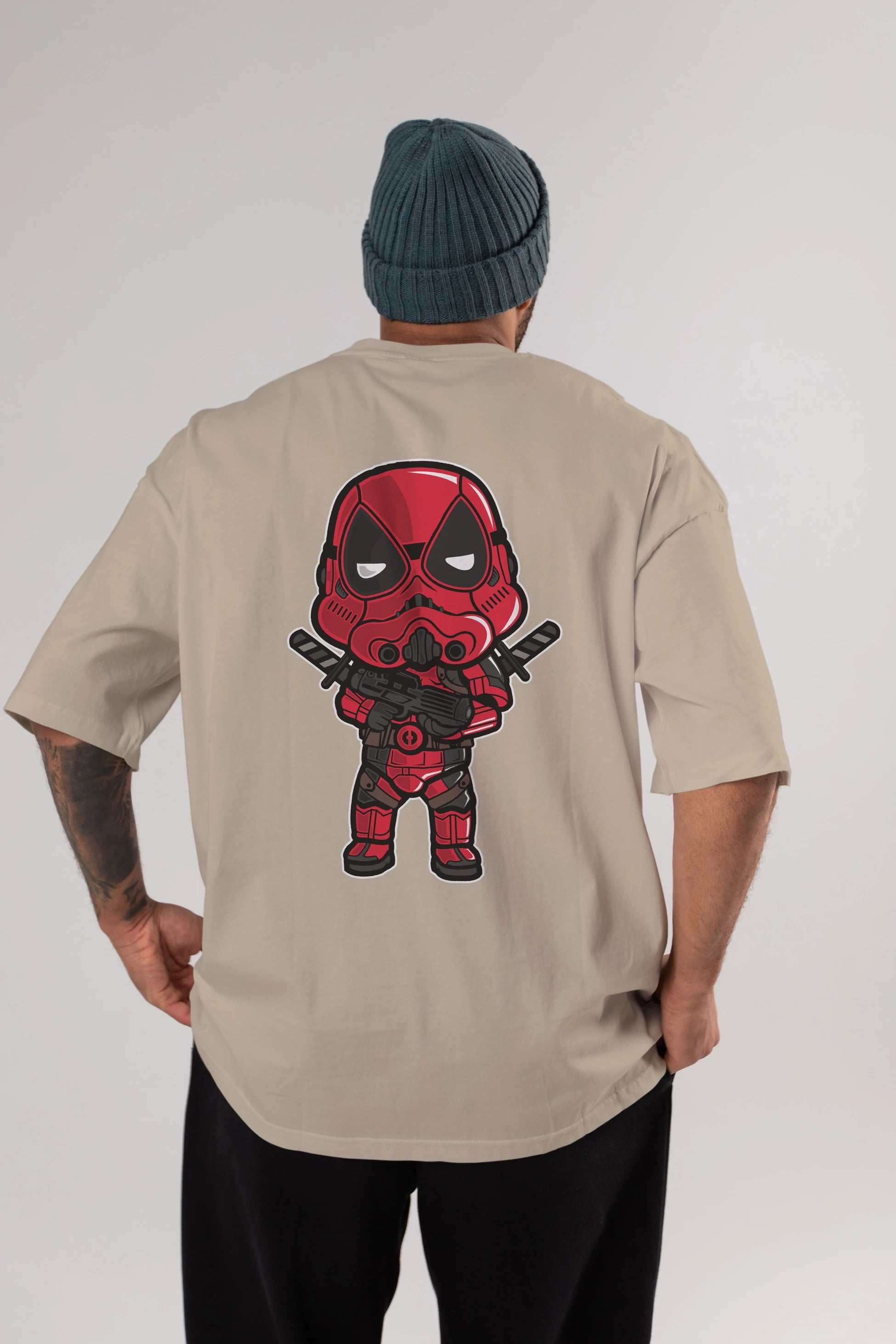 Deadpool (22) Arka Baskılı Oversize t-shirt Erkek Kadın Unisex %100 Pamuk Bisiklet Yaka tişort