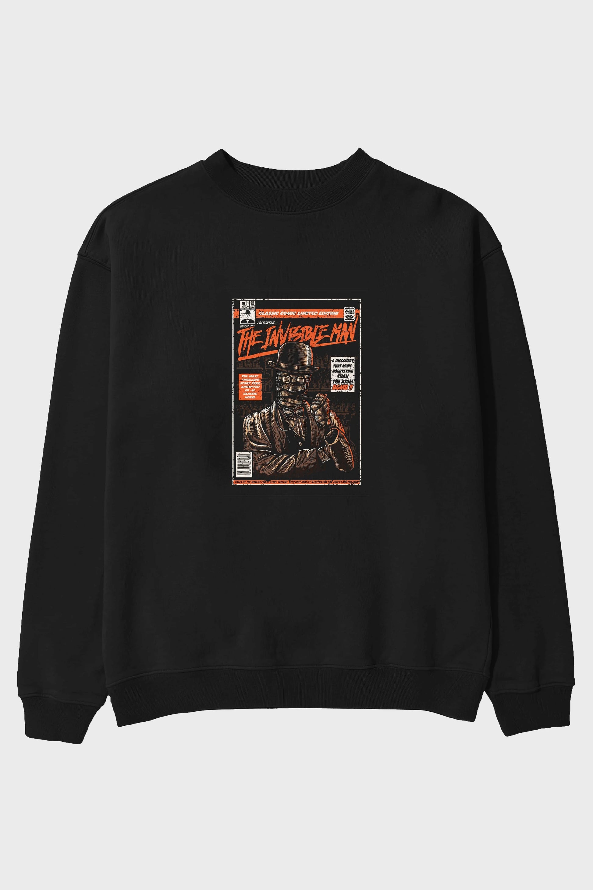 The Invisible Man Ön Baskılı Oversize Sweatshirt Erkek Kadın Unisex
