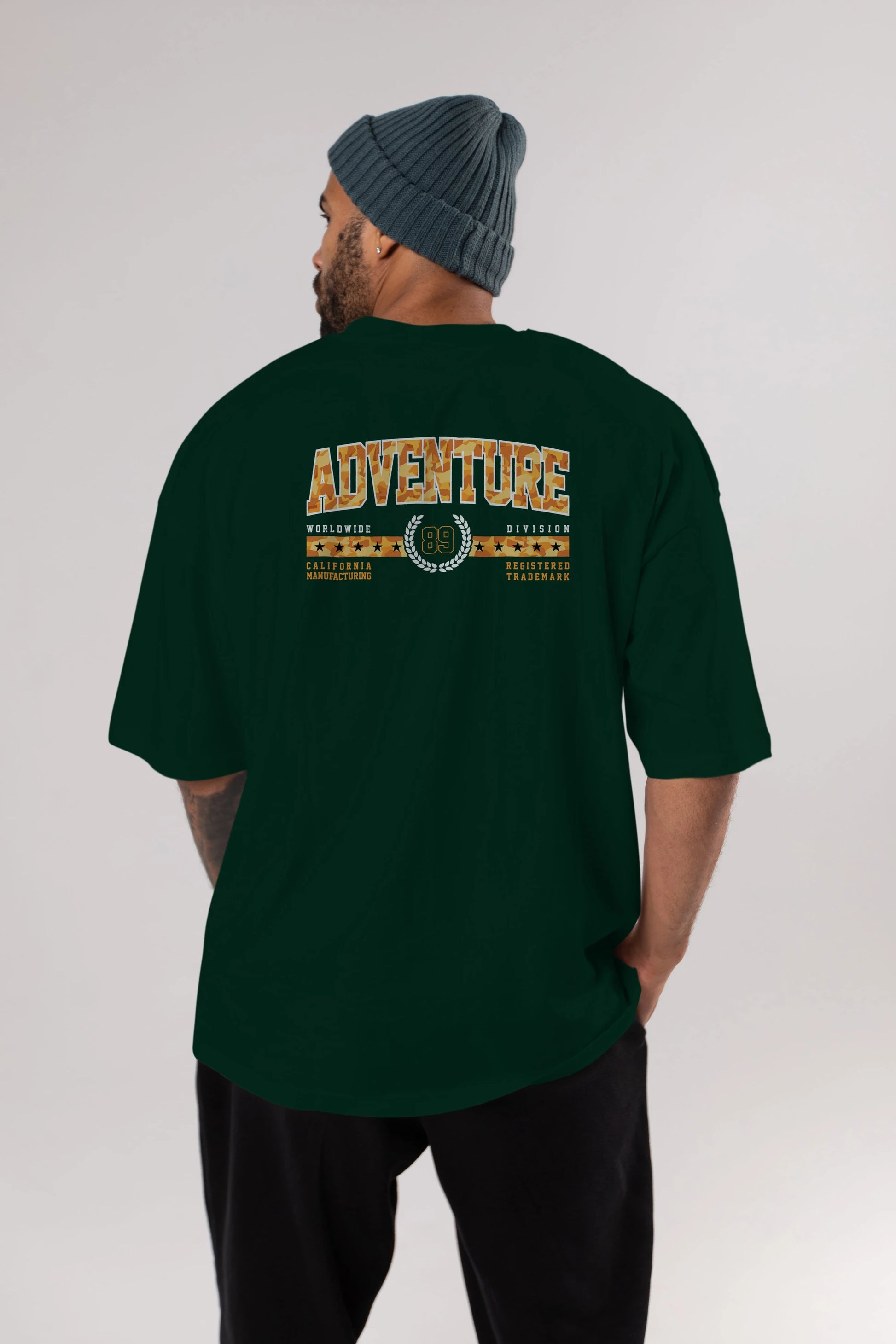 Adventure Arka Baskılı Oversize t-shirt Erkek Kadın Unisex