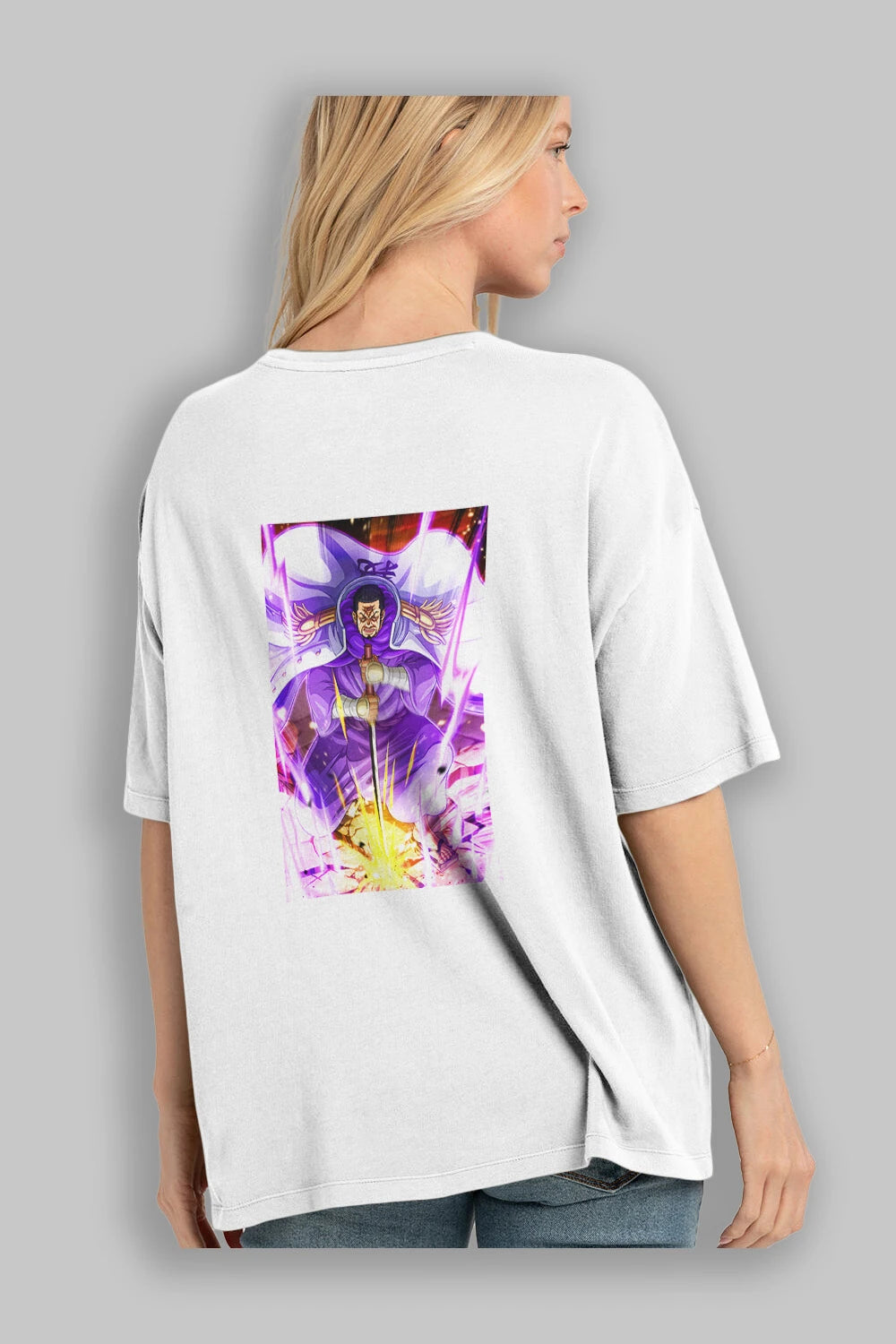 Issho Anime Arka Baskılı Oversize t-shirt Erkek Kadın Unisex %100 pamuk tişort