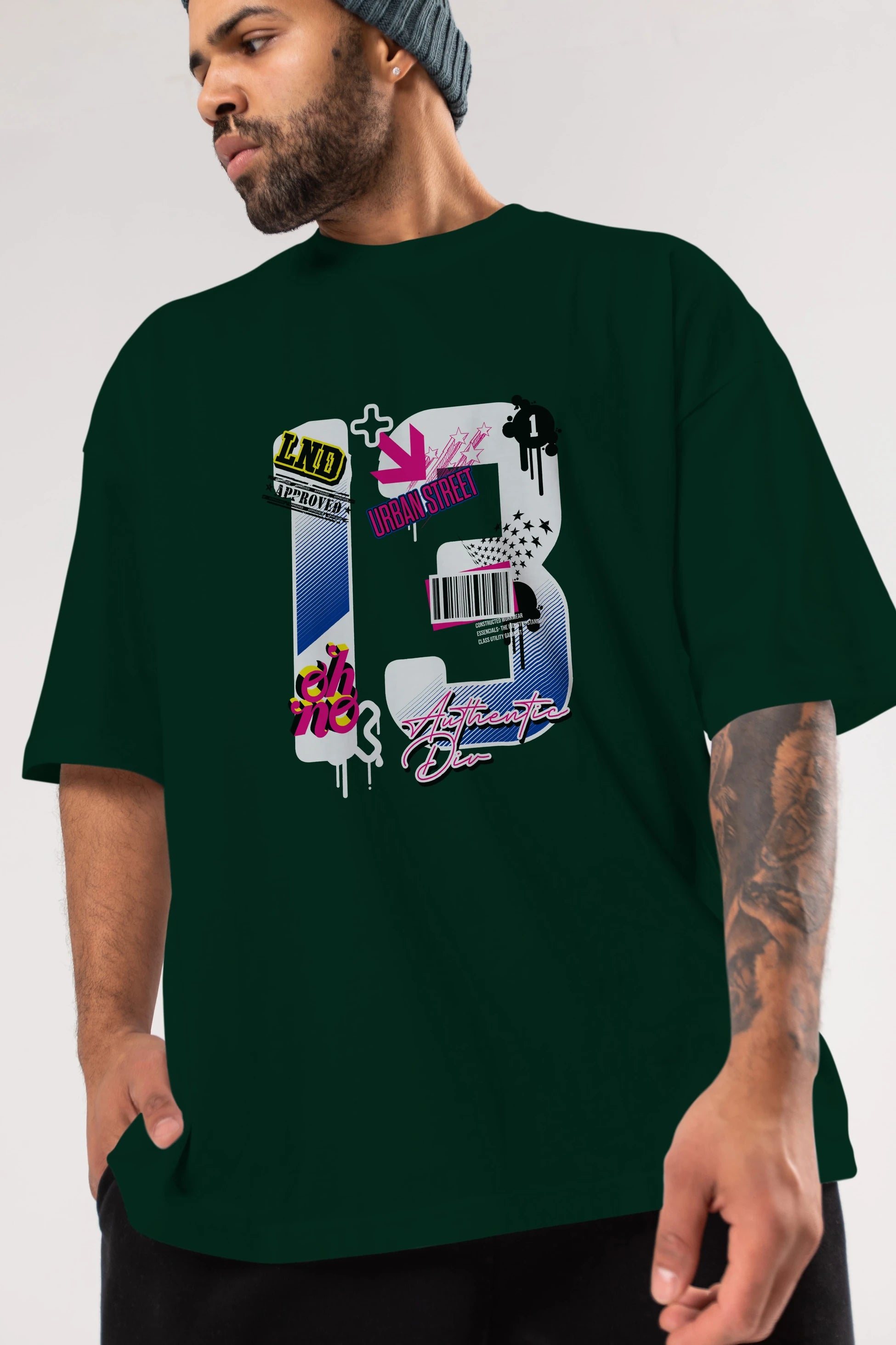 Urban Street 13 Ön Baskılı Oversize t-shirt Erkek Kadın Unisex