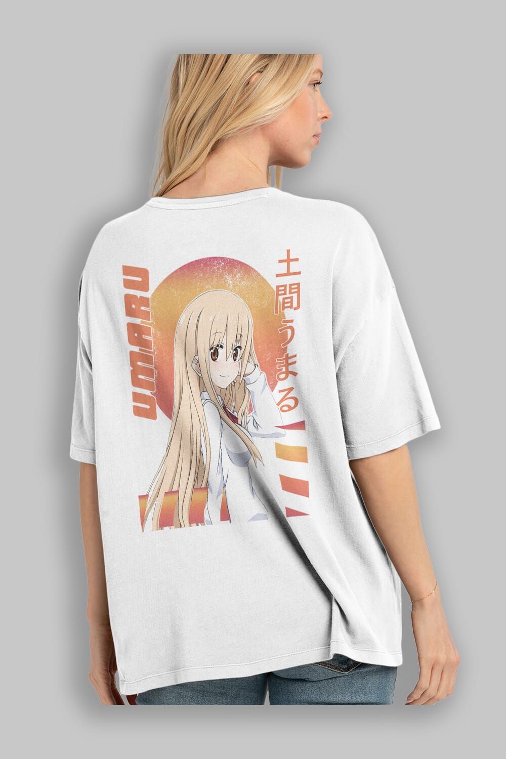 Umaru Doma 5 Anime Arka Baskılı Oversize t-shirt Erkek Kadın Unisex