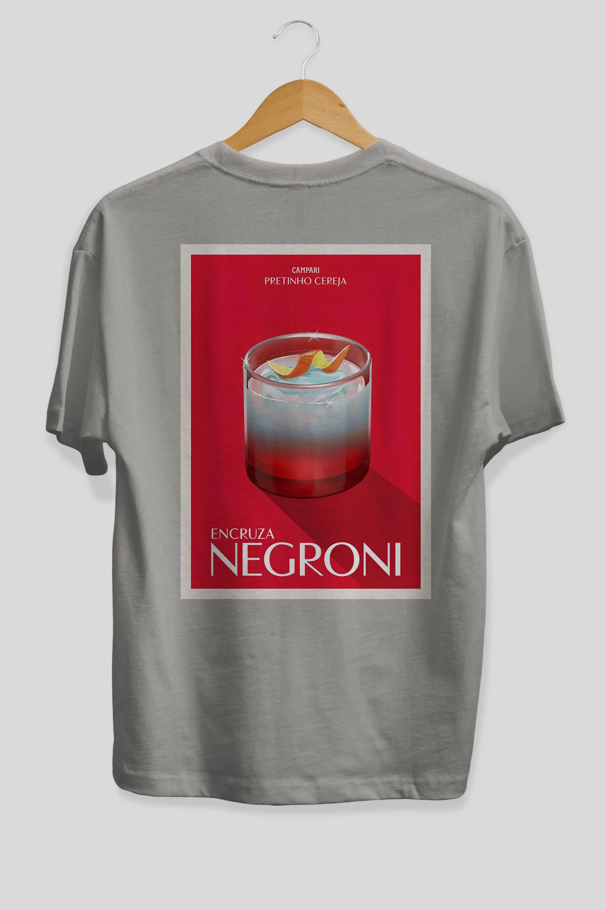 Encruza Negroni Arka Baskılı Oversize t-shirt Erkek Kadın Unisex %100 Pamuk Bisiklet Yaka tişort