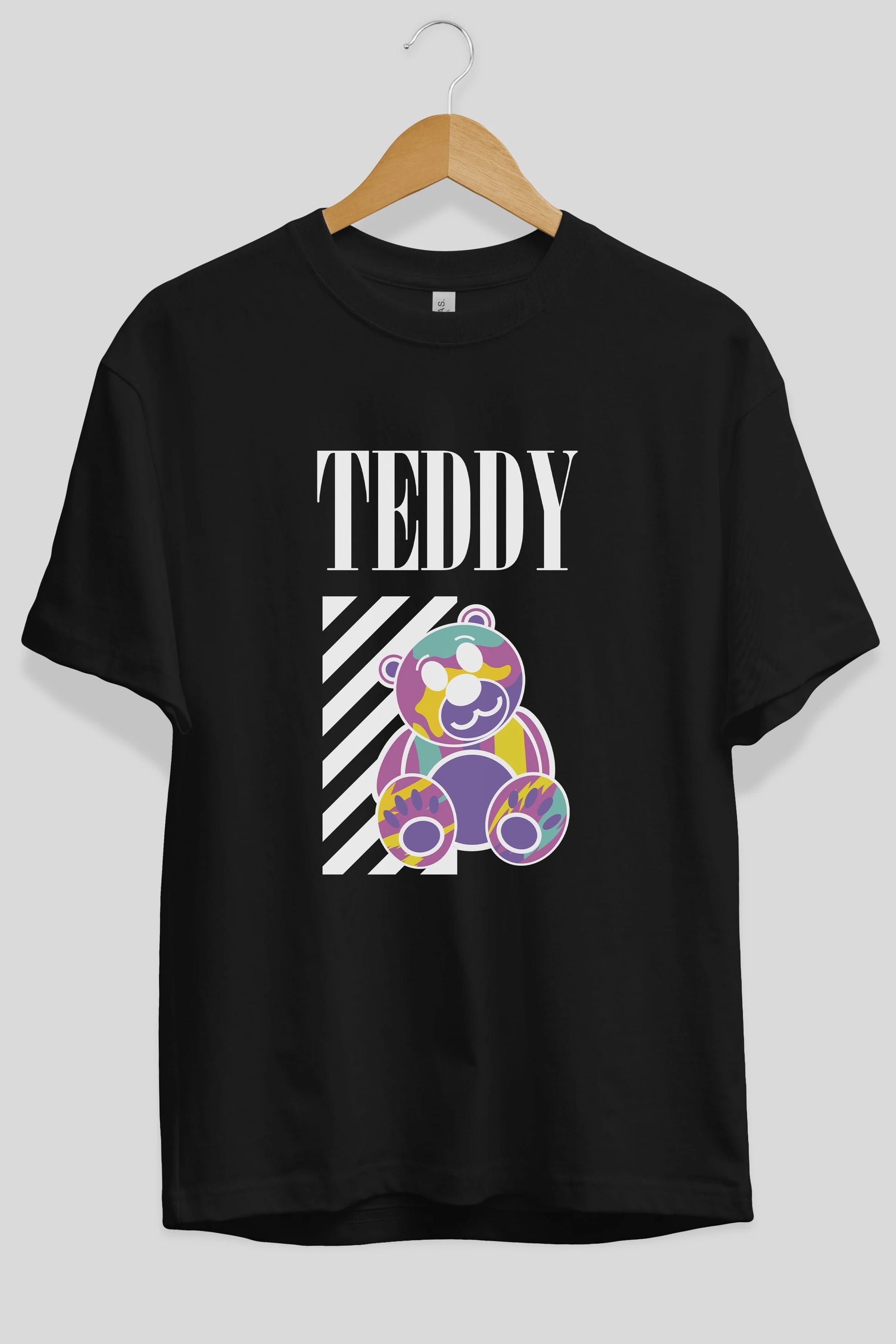 Teddy Bear 2 Ön Baskılı Oversize t-shirt Erkek Kadın Unisex