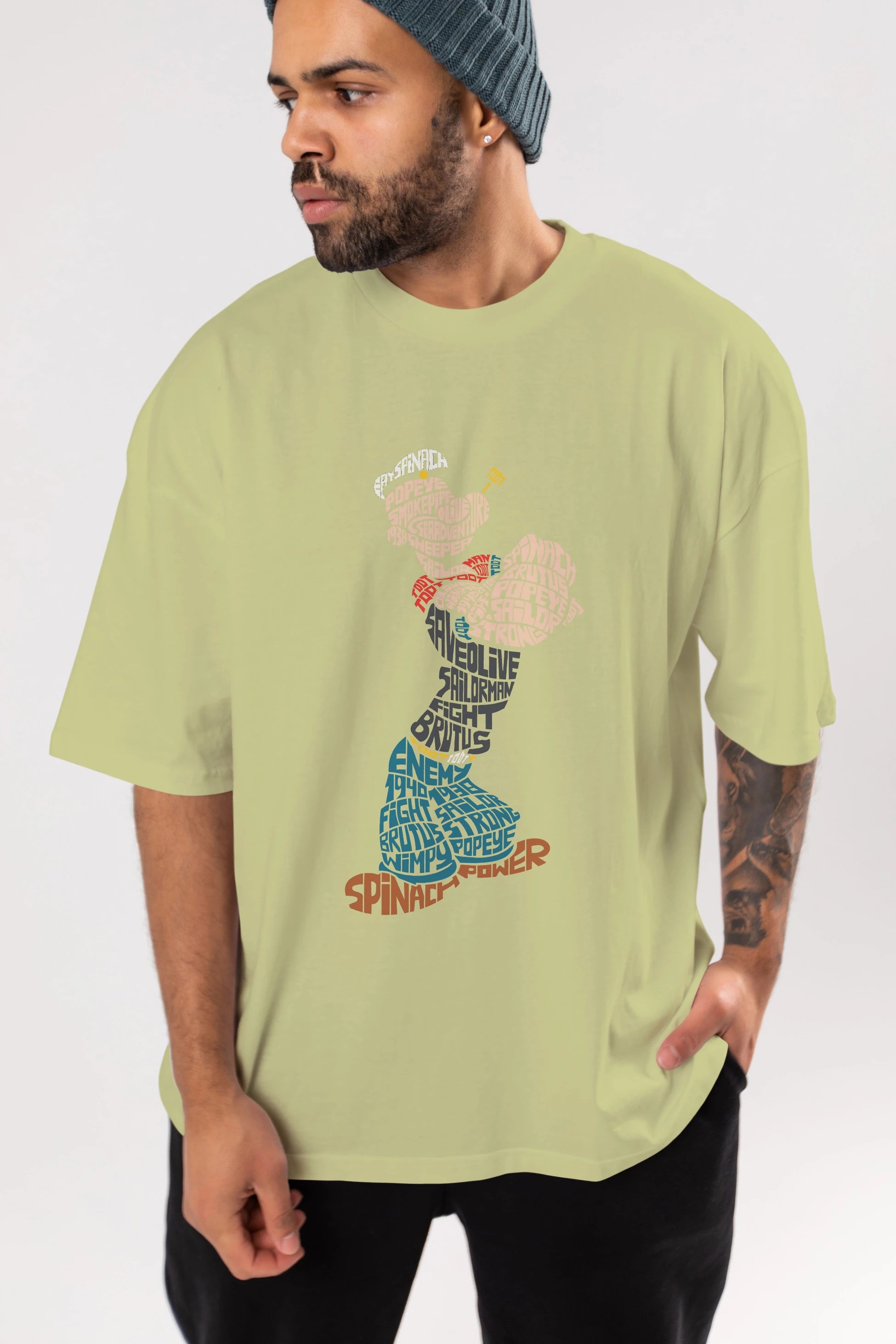 Sailorman Ön Baskılı Oversize t-shirt %100 pamuk Erkek Kadın Unisex