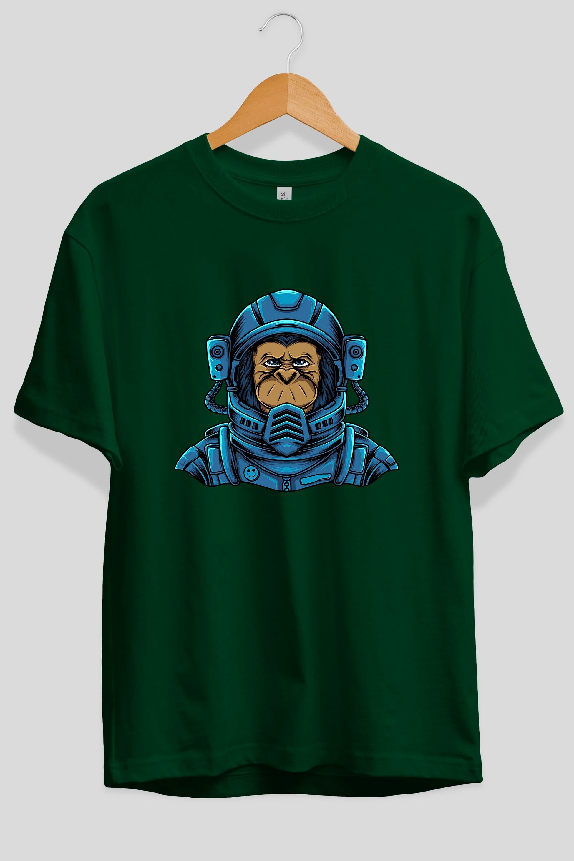 Astromonkey Ön Baskılı Oversize t-shirt Erkek Kadın Unisex
