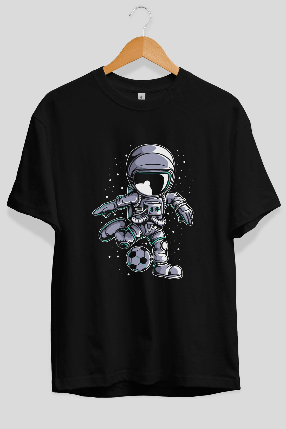 Astronaut Soccer (2) Ön Baskılı Oversize t-shirt Erkek Kadın Unisex