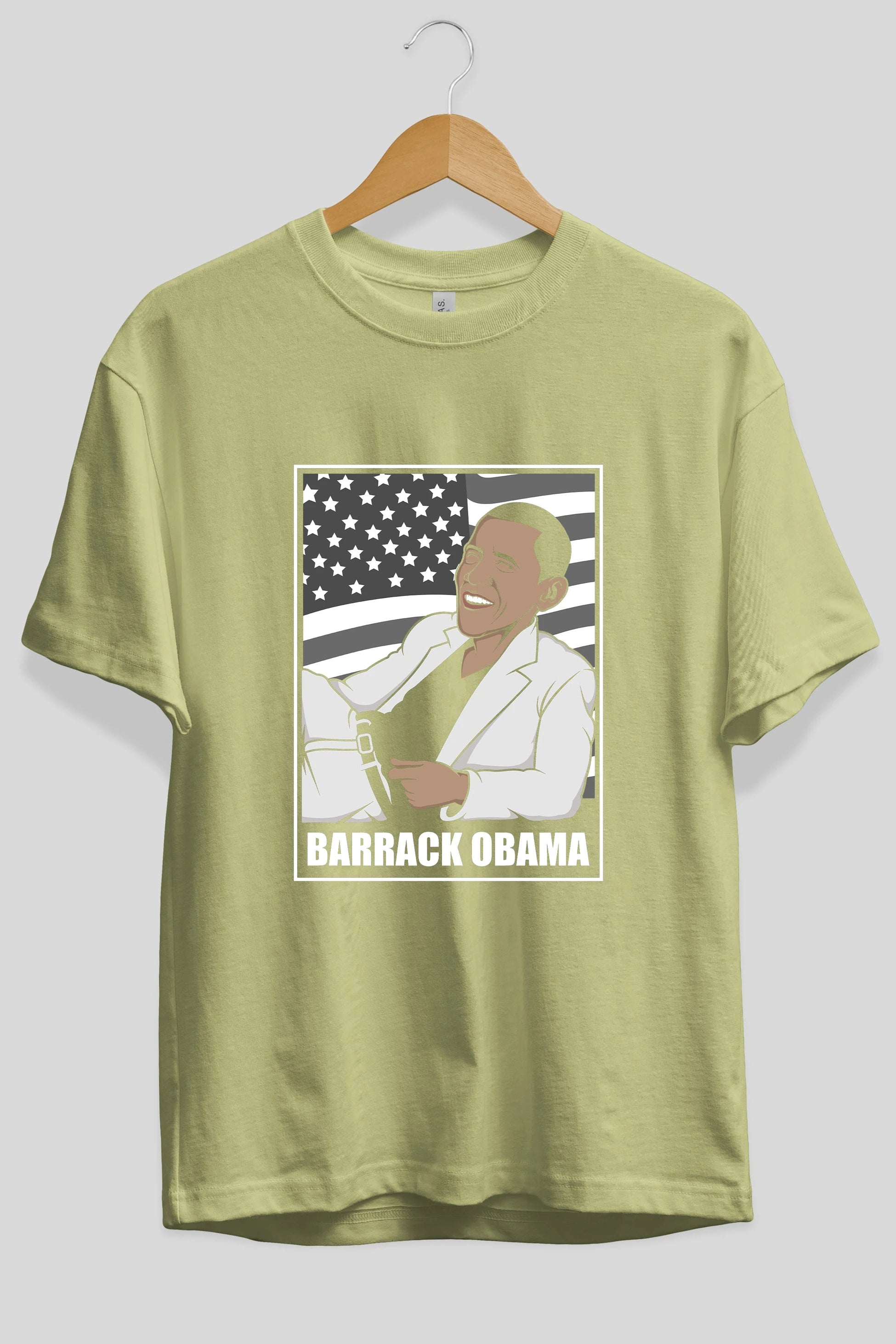 Obama Thriller Ön Baskılı Oversize t-shirt Erkek Kadın Unisex %100 Pamuk tişort