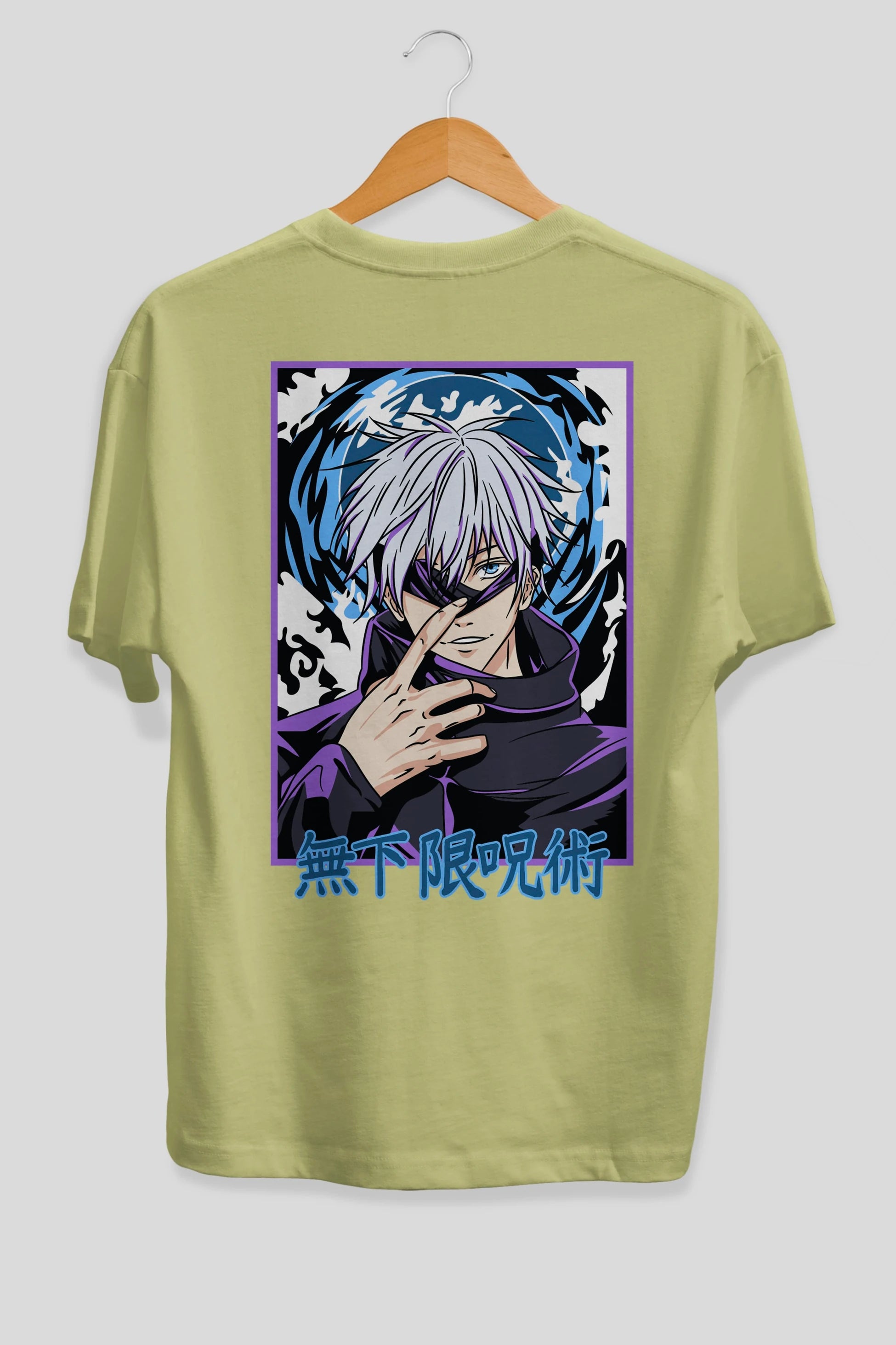 SATORU GOJO 3 Anime Arka Baskılı Oversize t-shirt Erkek Kadın Unisex