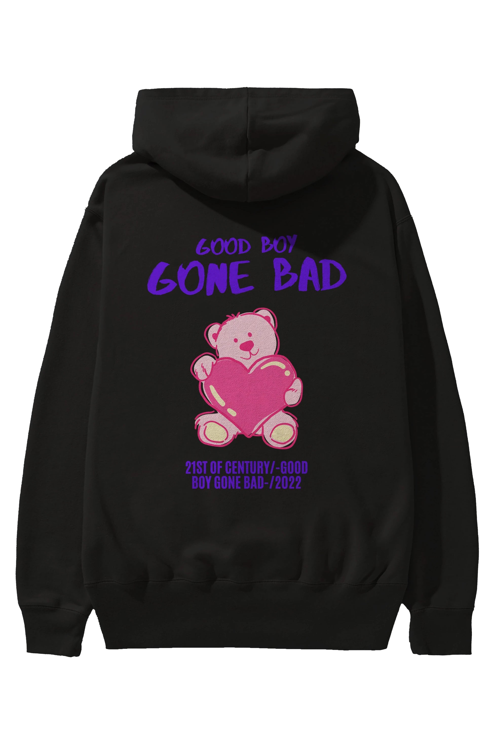 Good Boy Gona Bad Arka Baskılı Oversize Hoodie Kapüşonlu Sweatshirt Erkek Kadın Unisex