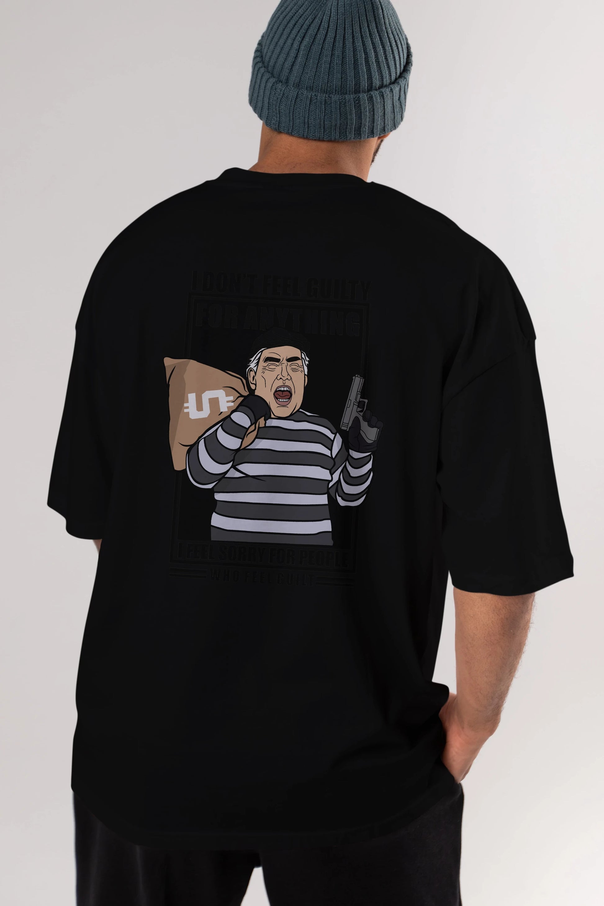 Criminal Trump Arka Baskılı Oversize t-shirt Erkek Kadın Unisex %100 Pamuk tişort