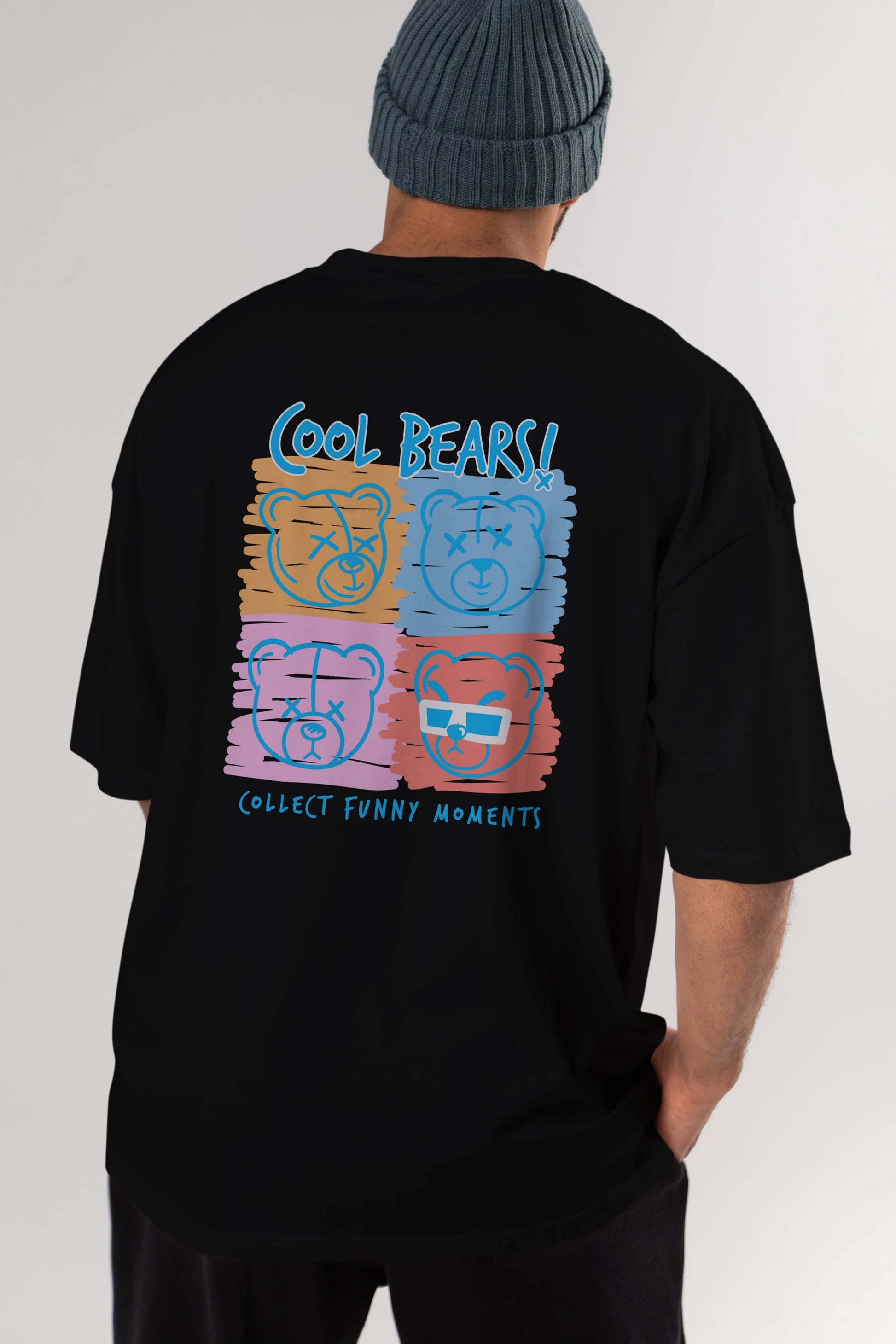 Cool Bears Arka Baskılı Oversize t-shirt Erkek Kadın Unisex
