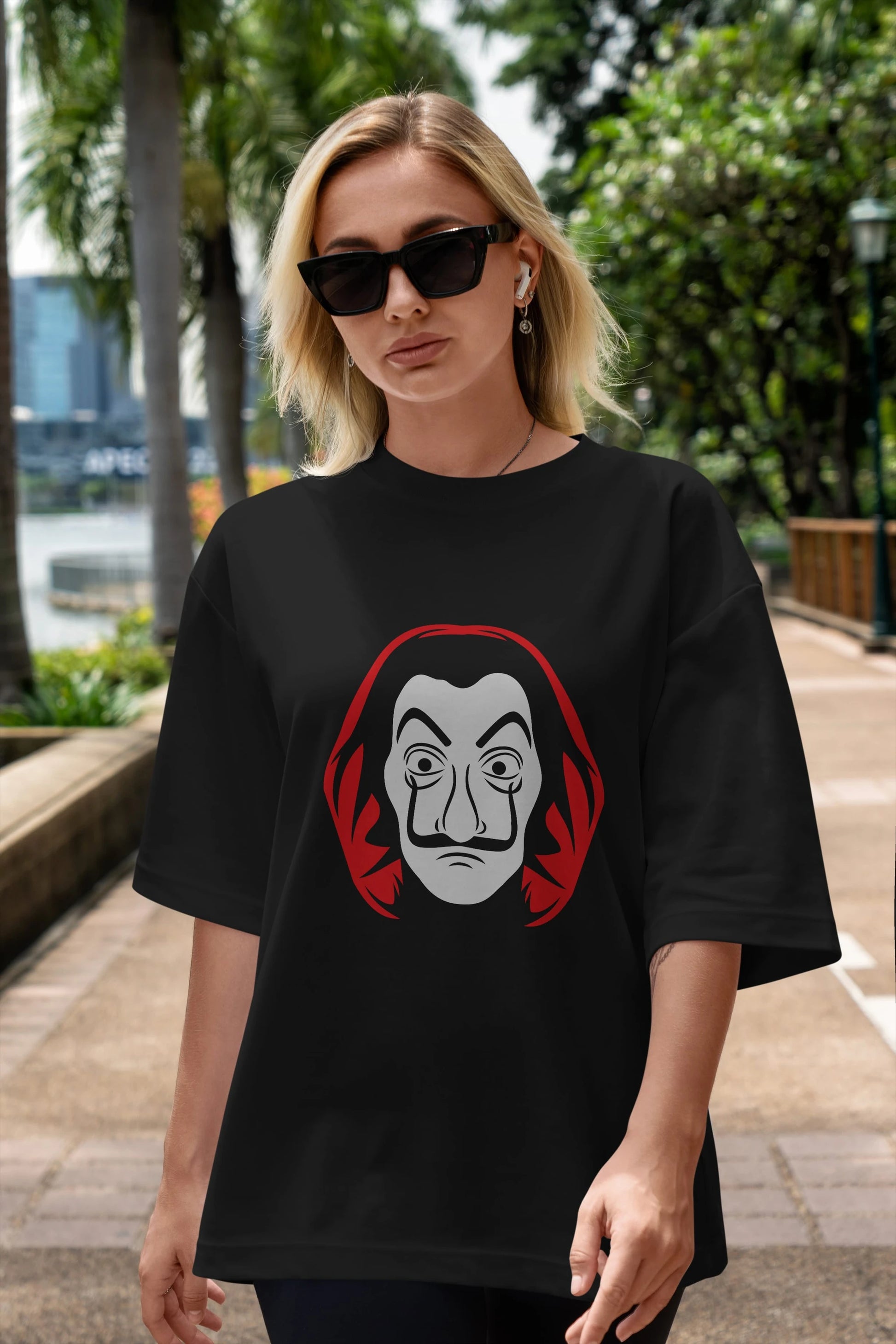 La Casa De Papel (8) Ön Baskılı Oversize t-shirt Erkek Kadın Unisex %100 Pamuk Bisiklet Yaka tişort