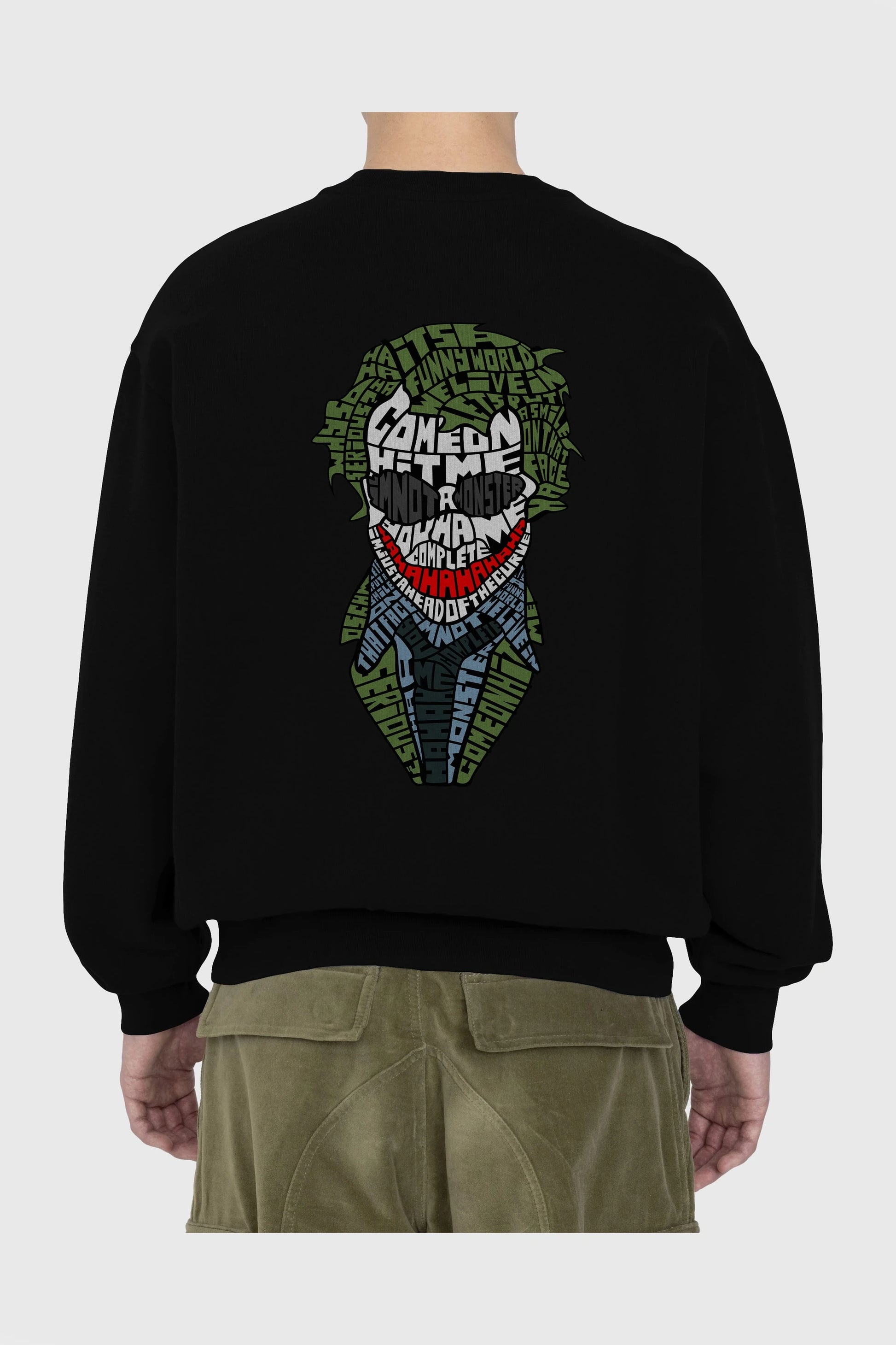 Why So Serious Arka Baskılı Oversize Sweatshirt Erkek Kadın Unisex
