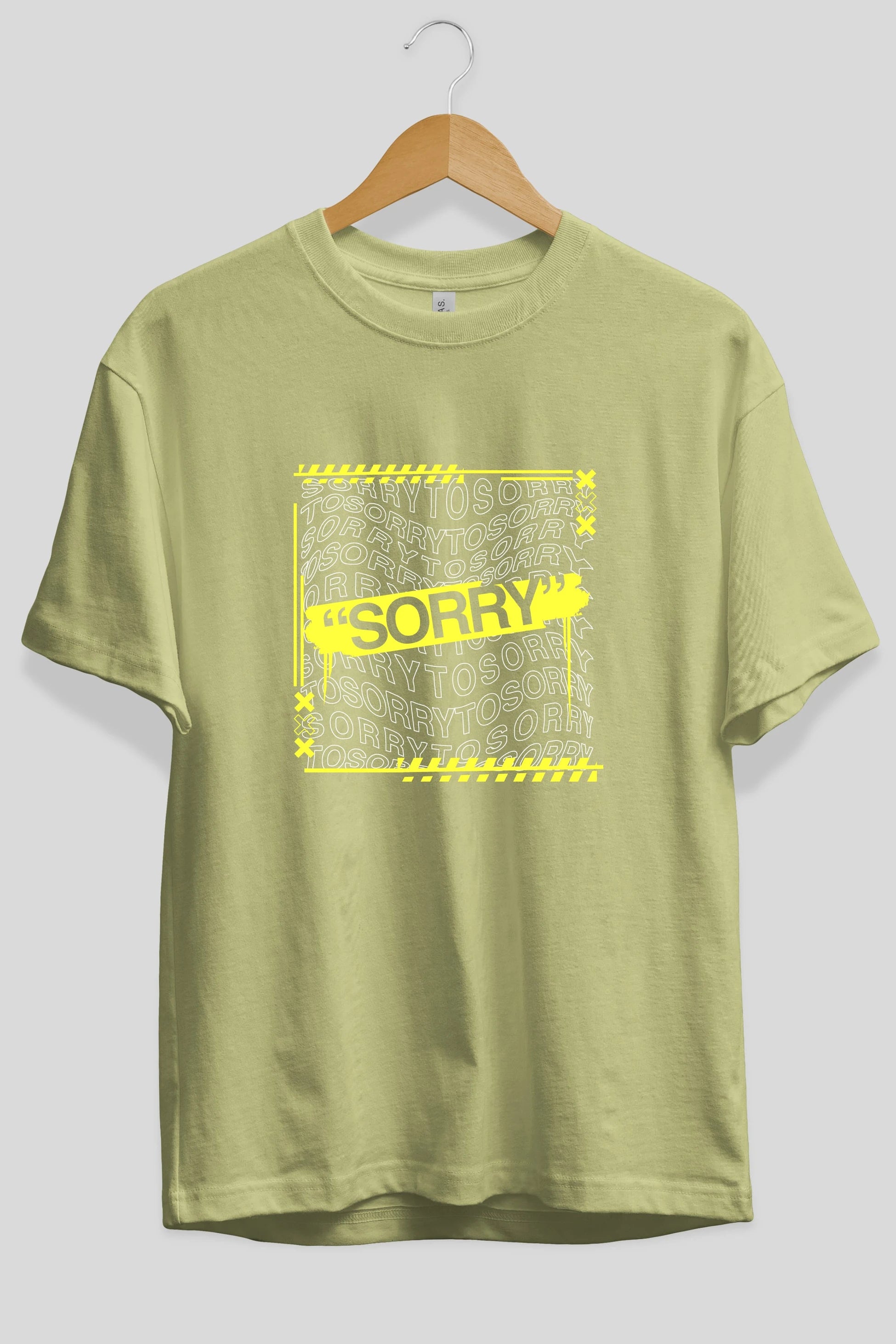 Sorry to Sorry Ön Baskılı Oversize t-shirt Erkek Kadın Unisex