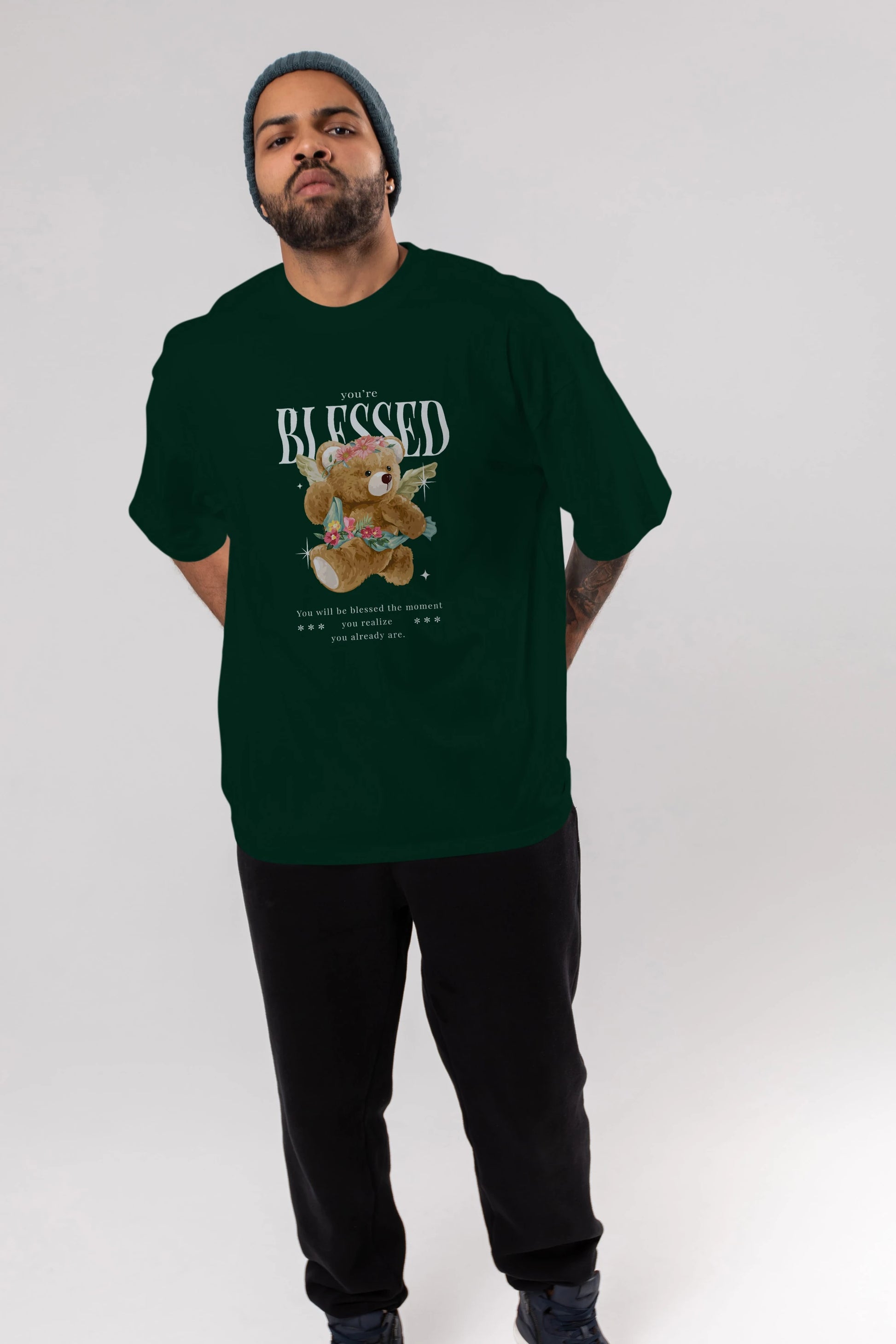 You are Blessed Bear Ön Baskılı Oversize t-shirt Erkek Kadın Unisex