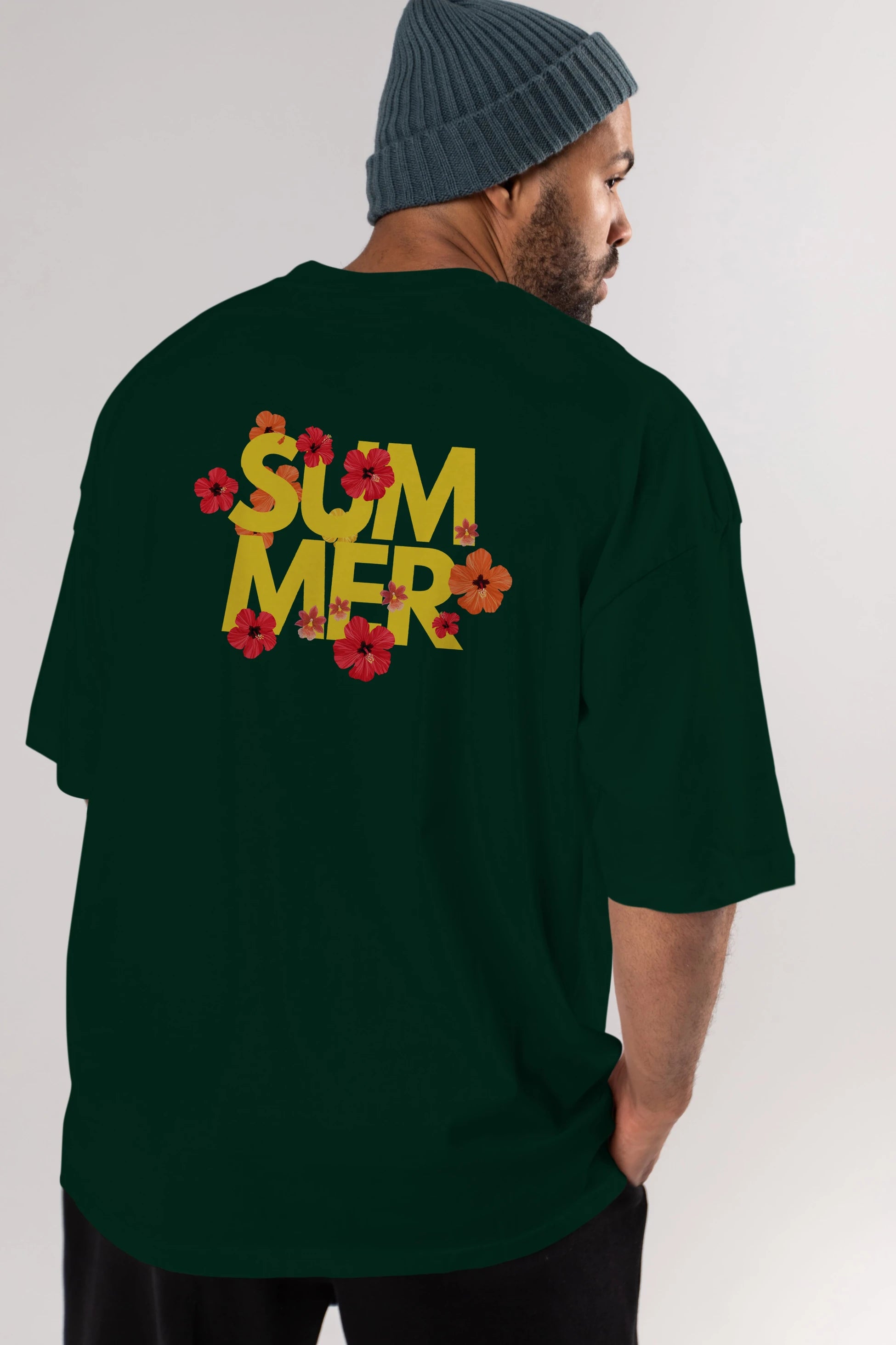 Summer Yazılı 2 Arka Baskılı Oversize t-shirt Erkek Kadın Unisex