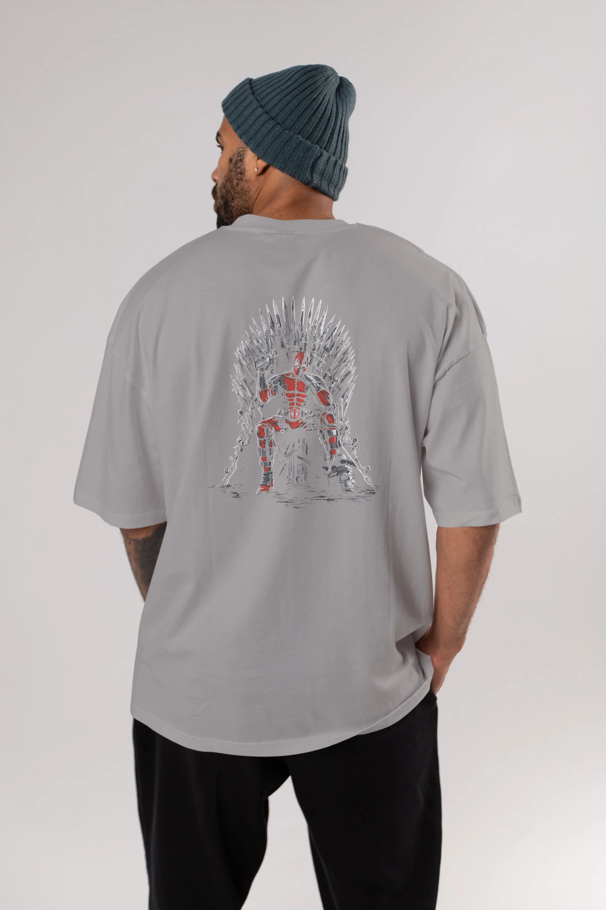 Deadpool (6) Arka Baskılı Oversize t-shirt Erkek Kadın Unisex %100 Pamuk Bisiklet Yaka tişort