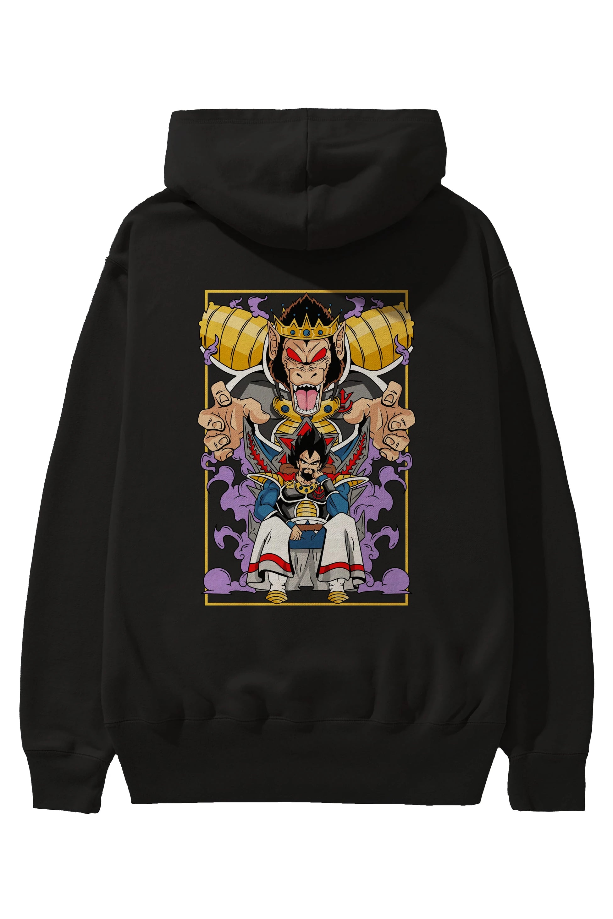 DragonBall ReyVegeta Anime Arka Baskılı Hoodie Oversize Kapüşonlu Sweatshirt Erkek Kadın Unisex