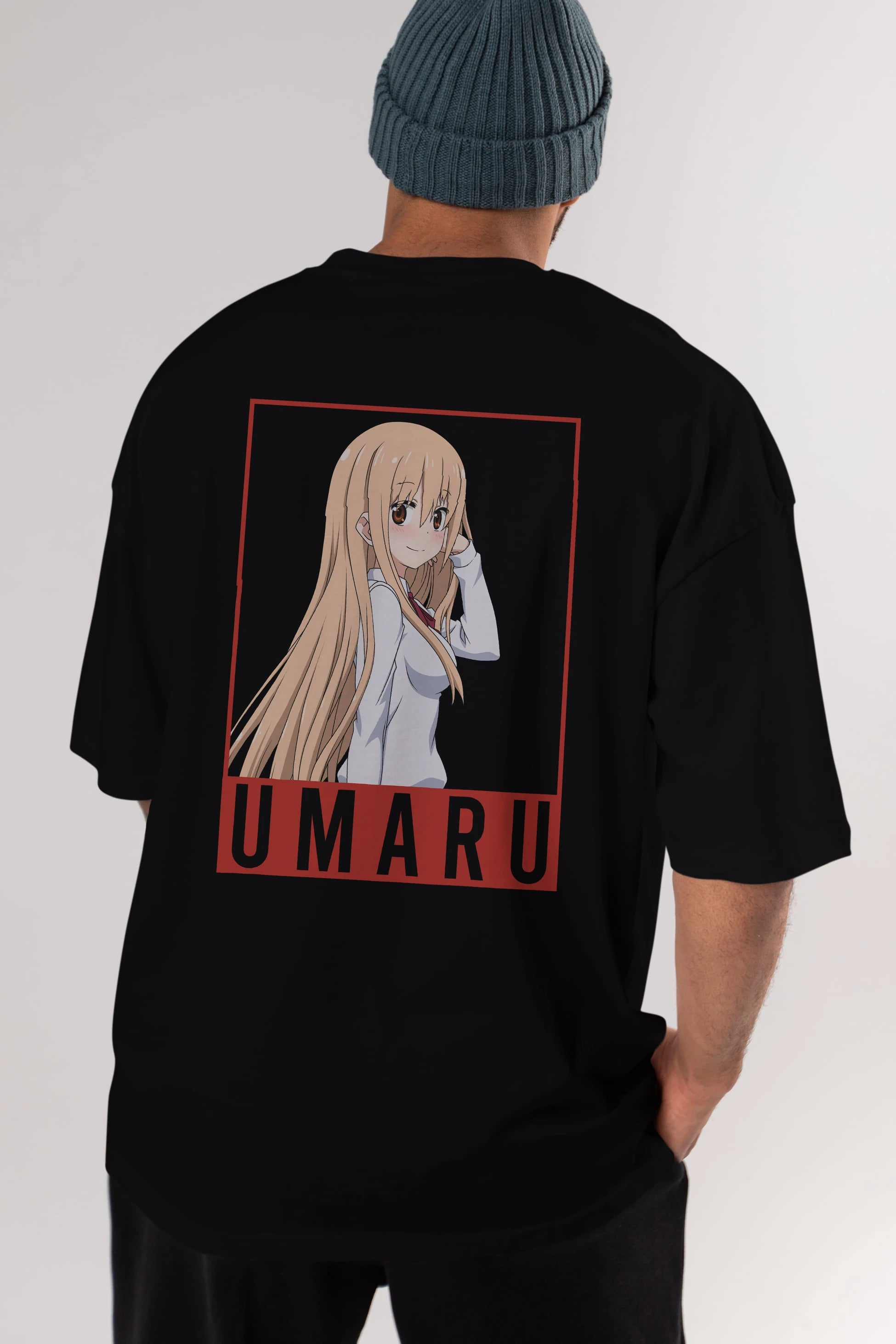 Umaru Doma 2 Anime Arka Baskılı Oversize t-shirt Erkek Kadın Unisex