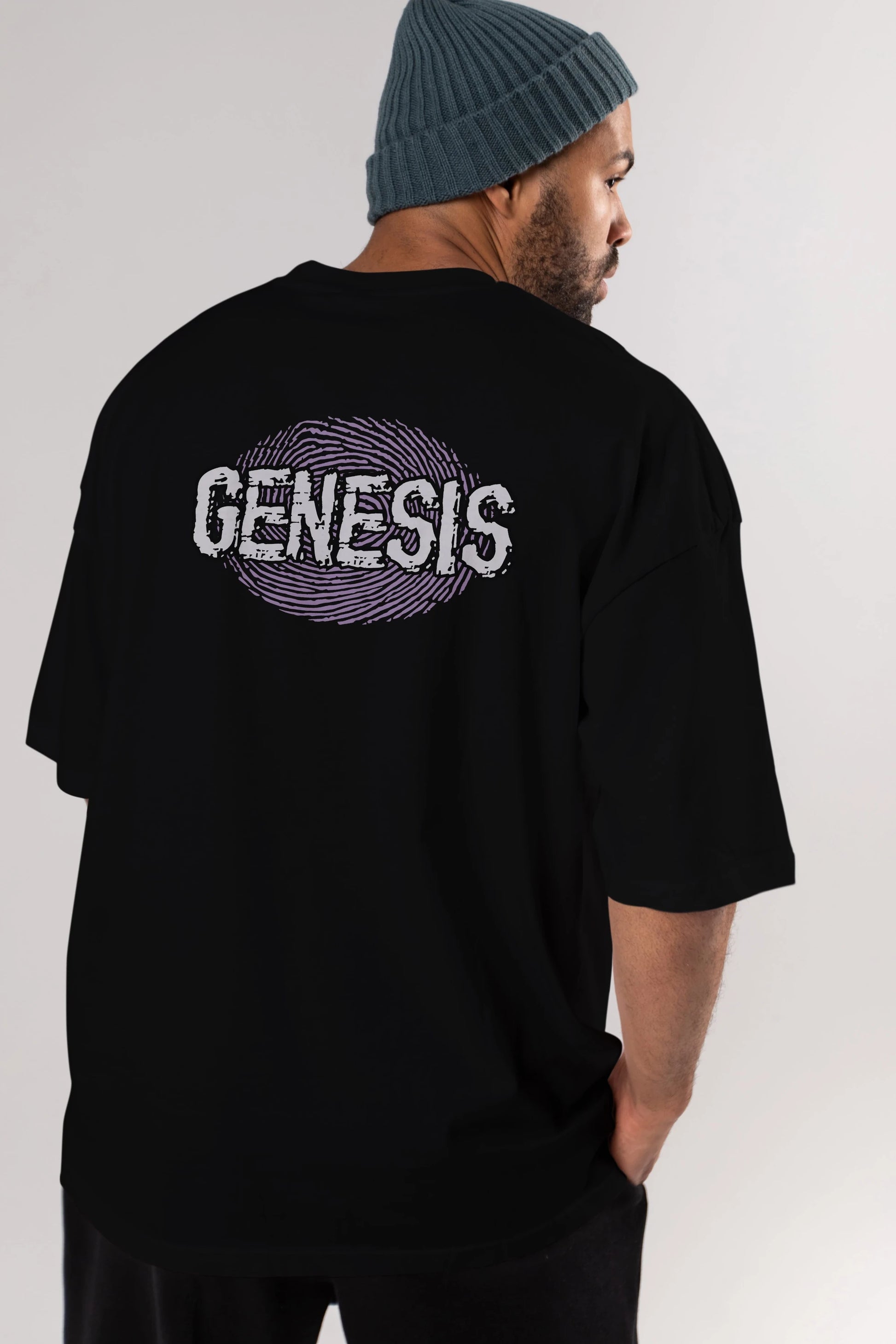 Genesis Arka Baskılı Oversize t-shirt Erkek Kadın Unisex
