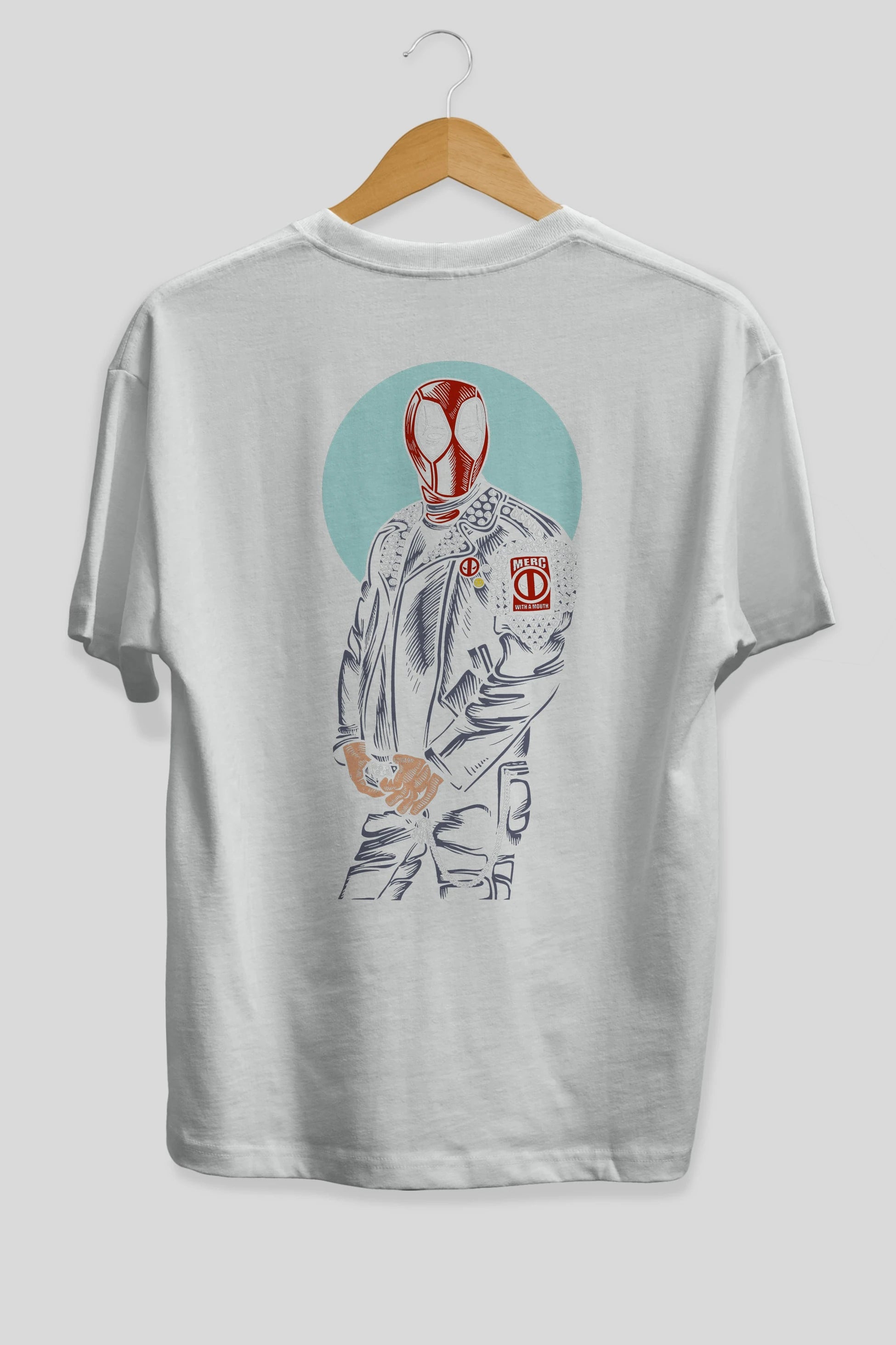 Rebeliion Mercenary Arka Baskılı Oversize t-shirt Erkek Kadın Unisex %100 Pamuk
