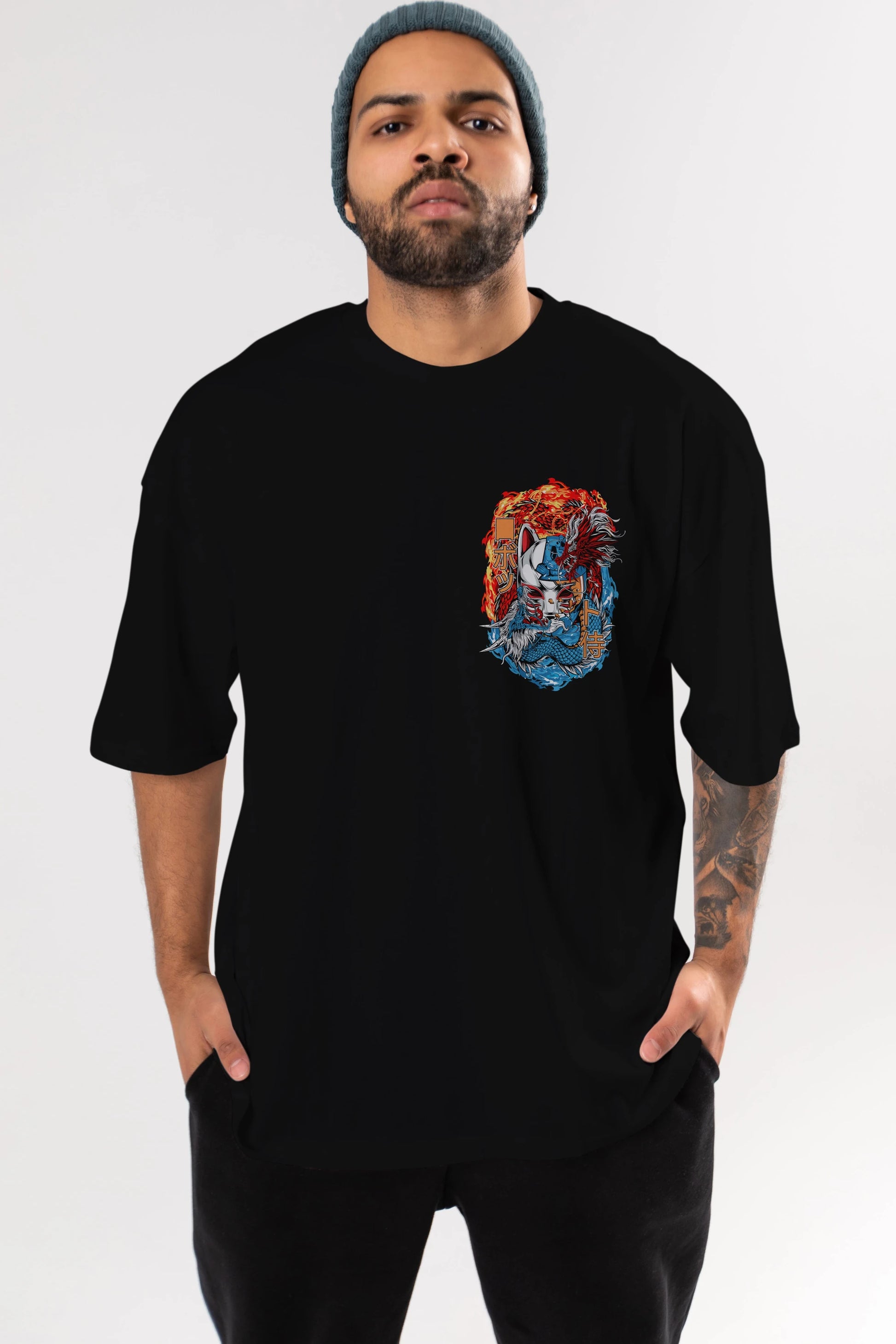 ONE PIECE (7) Ön Sol Baskılı Oversize t-shirt Erkek Kadın Unisex %100 Pamuk Bisiklet Yaka tişort
