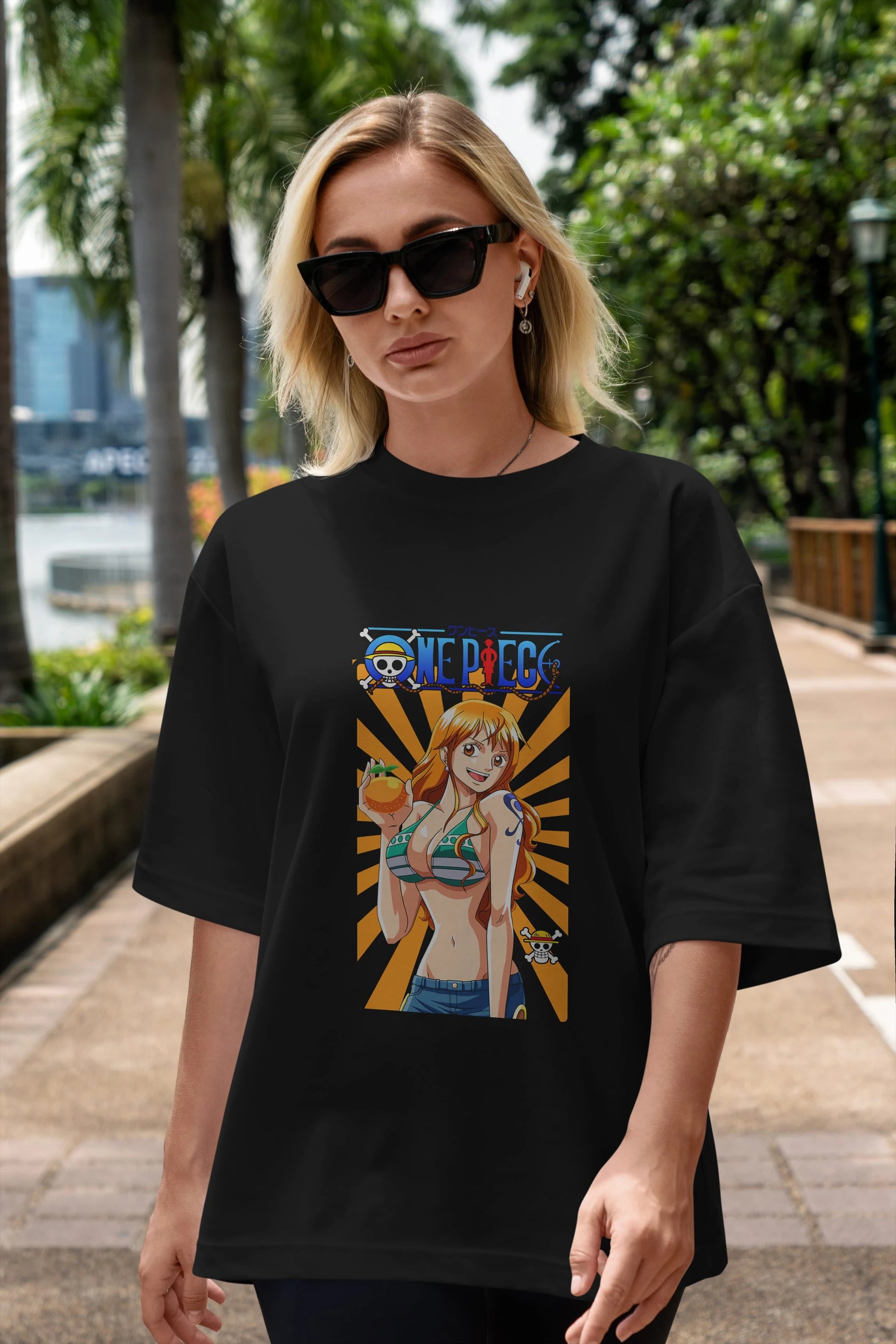 Nami Anime Ön Baskılı Oversize t-shirt Erkek Kadın Unisex