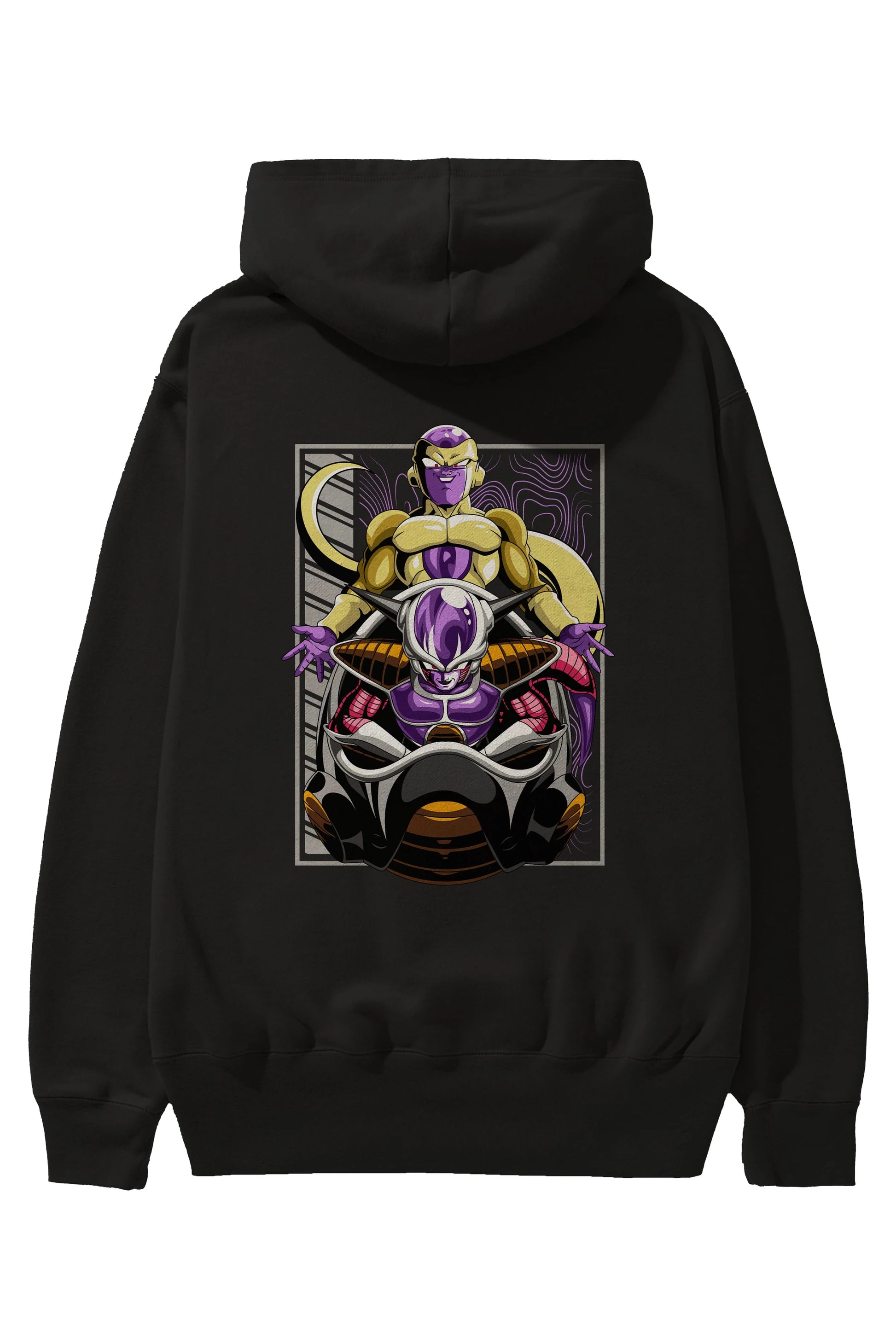 DragonBall Freezer Anime Arka Baskılı Hoodie Oversize Kapüşonlu Sweatshirt Erkek Kadın Unisex