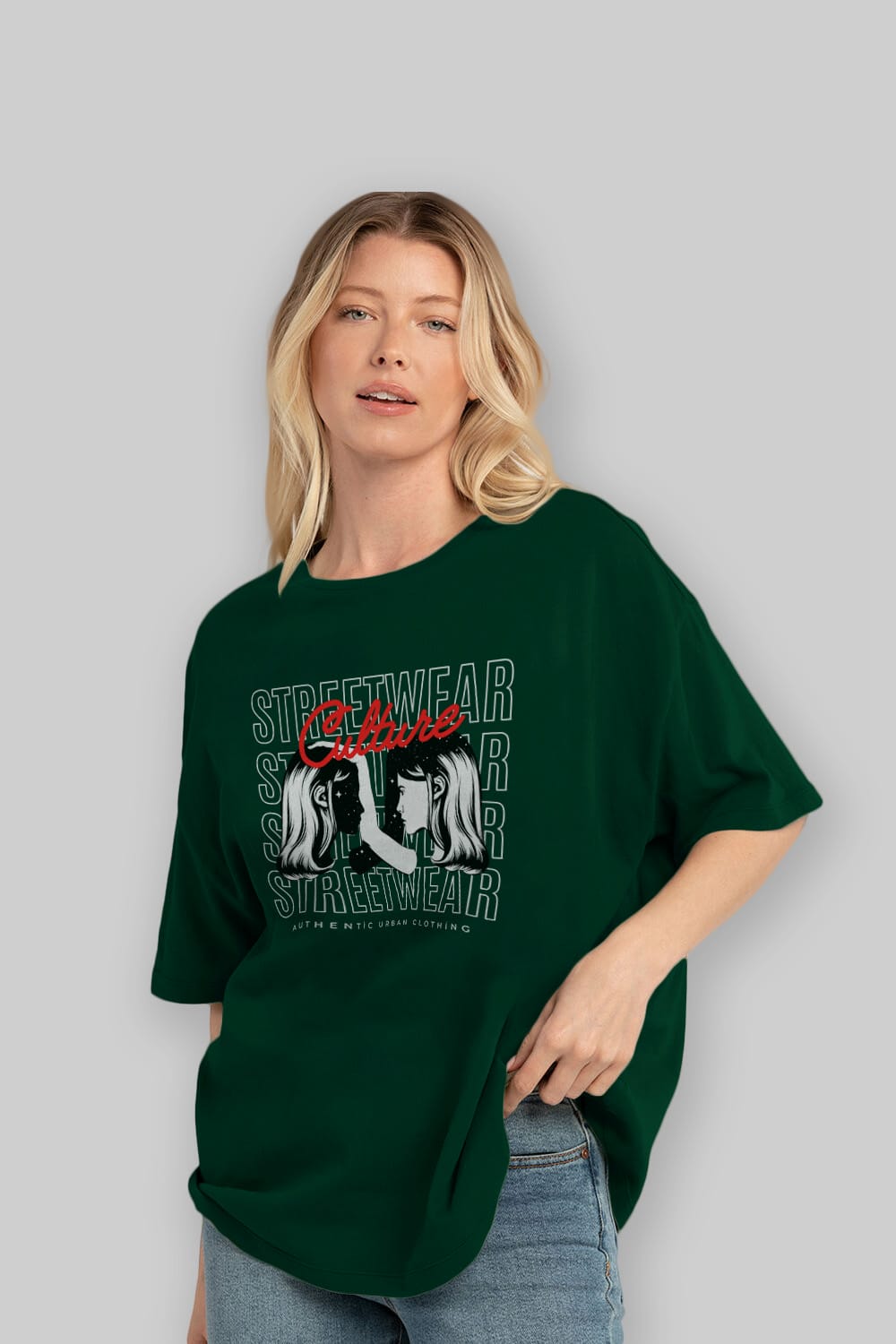Culture Streetwear Yazılı Ön Baskılı Oversize t-shirt Erkek Kadın Unisex