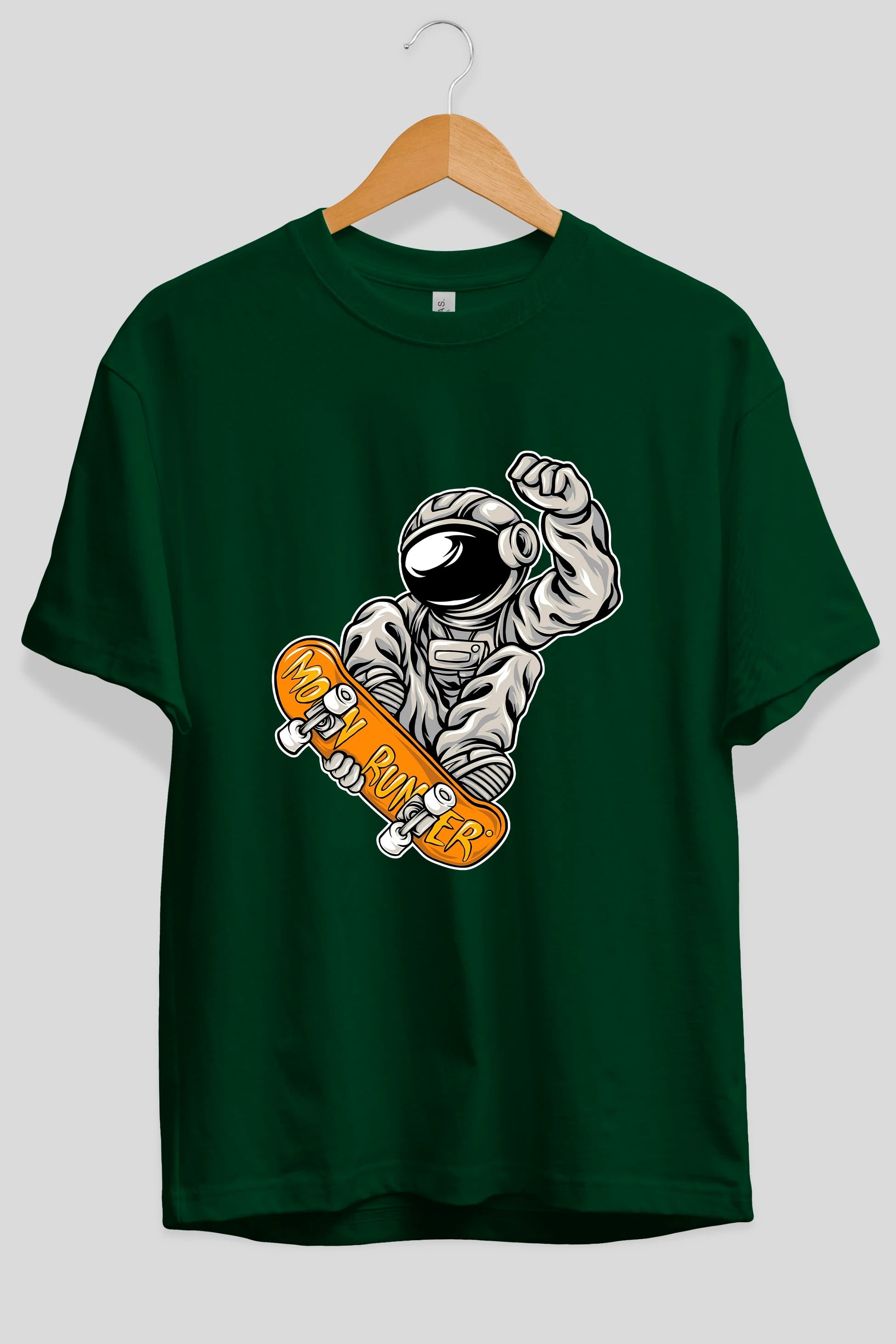 Moon Runner Ön Baskılı Oversize t-shirt Erkek Kadın Unisex