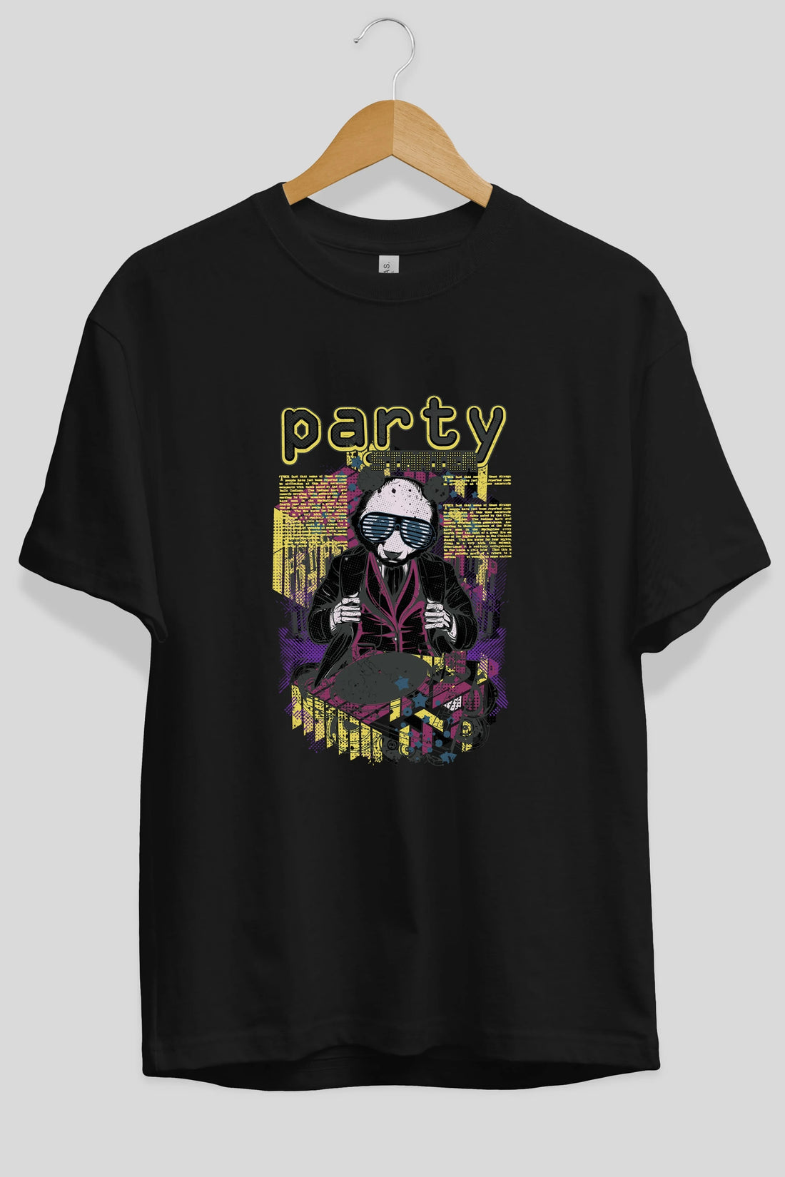 Party Starter Ön Baskılı Oversize t-shirt Erkek Kadın Unisex