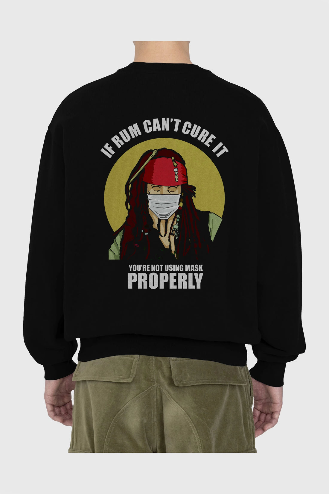 Pirates Maker Arka Baskılı Oversize Sweatshirt Erkek Kadın Unisex