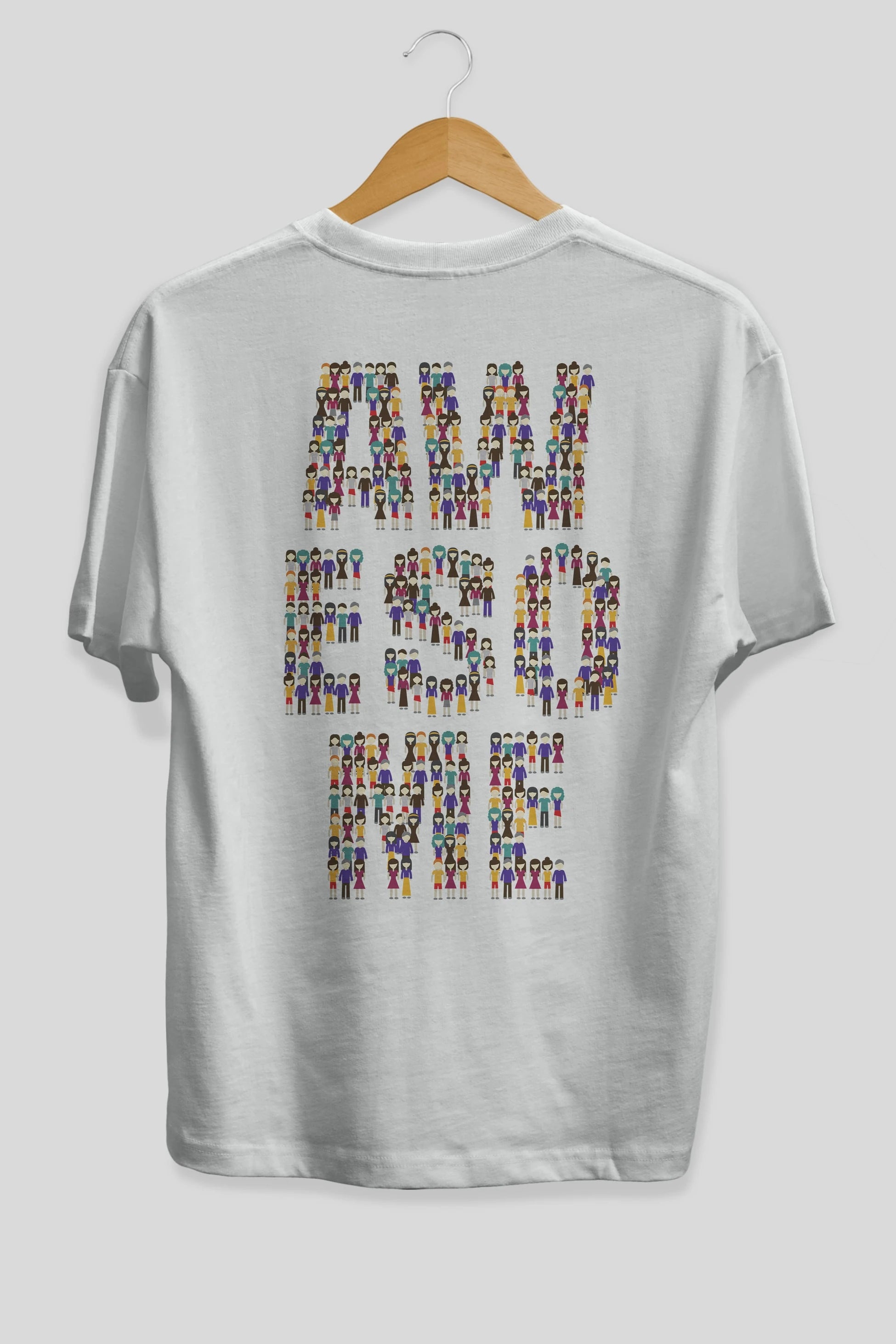 Awesome Arka Baskılı Oversize t-shirt %100 pamuk Erkek Kadın Unisex