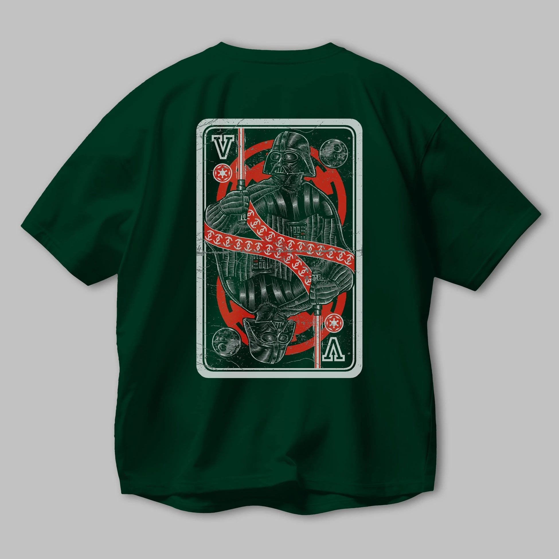 King Of The Darkside Arka Baskılı Oversize t-shirt Erkek Kadın Unisex %100 Pamuk