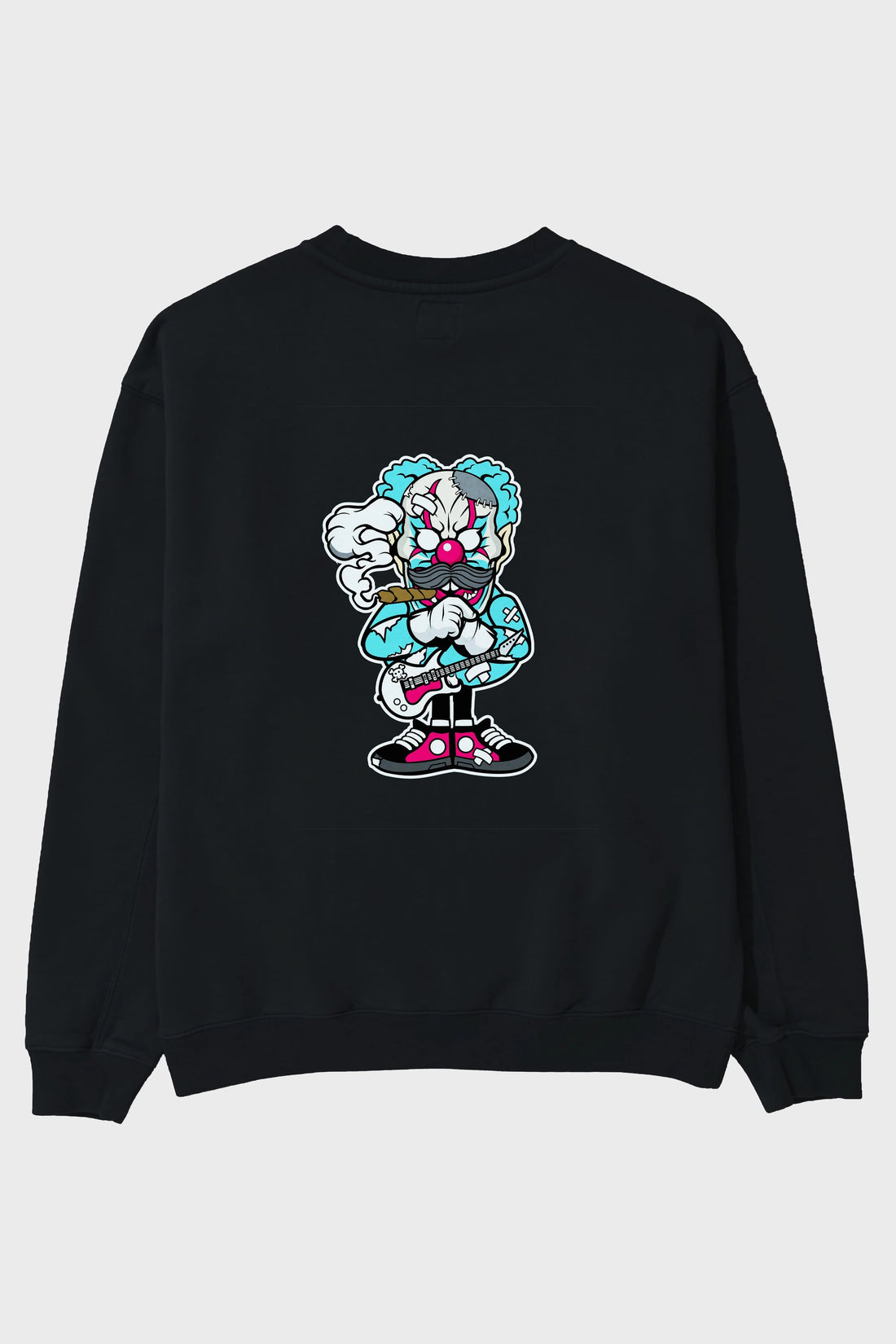 Clown Monster Arka Baskılı Oversize Sweatshirt Erkek Kadın Unisex