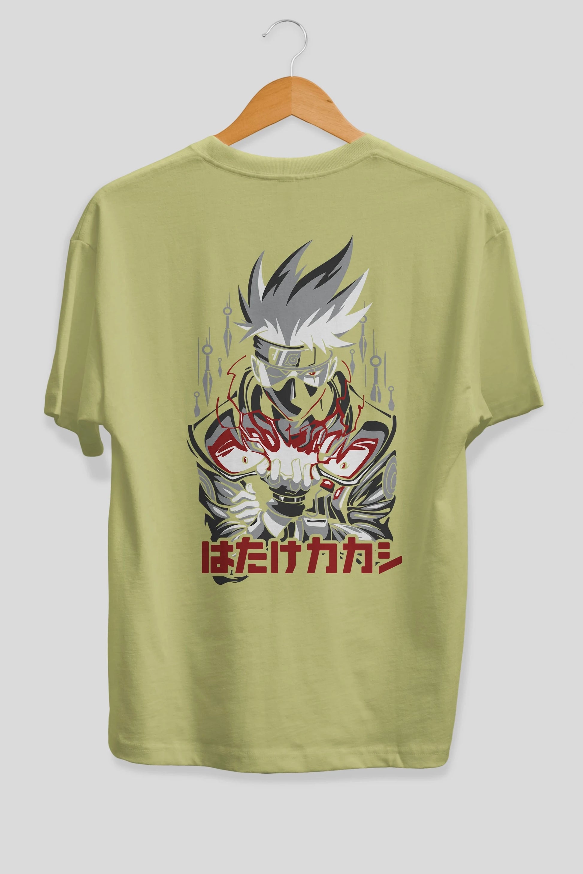 KAKASHI HATAKE NARUTO 1 Anime Arka Baskılı Oversize t-shirt Erkek Kadın Unisex
