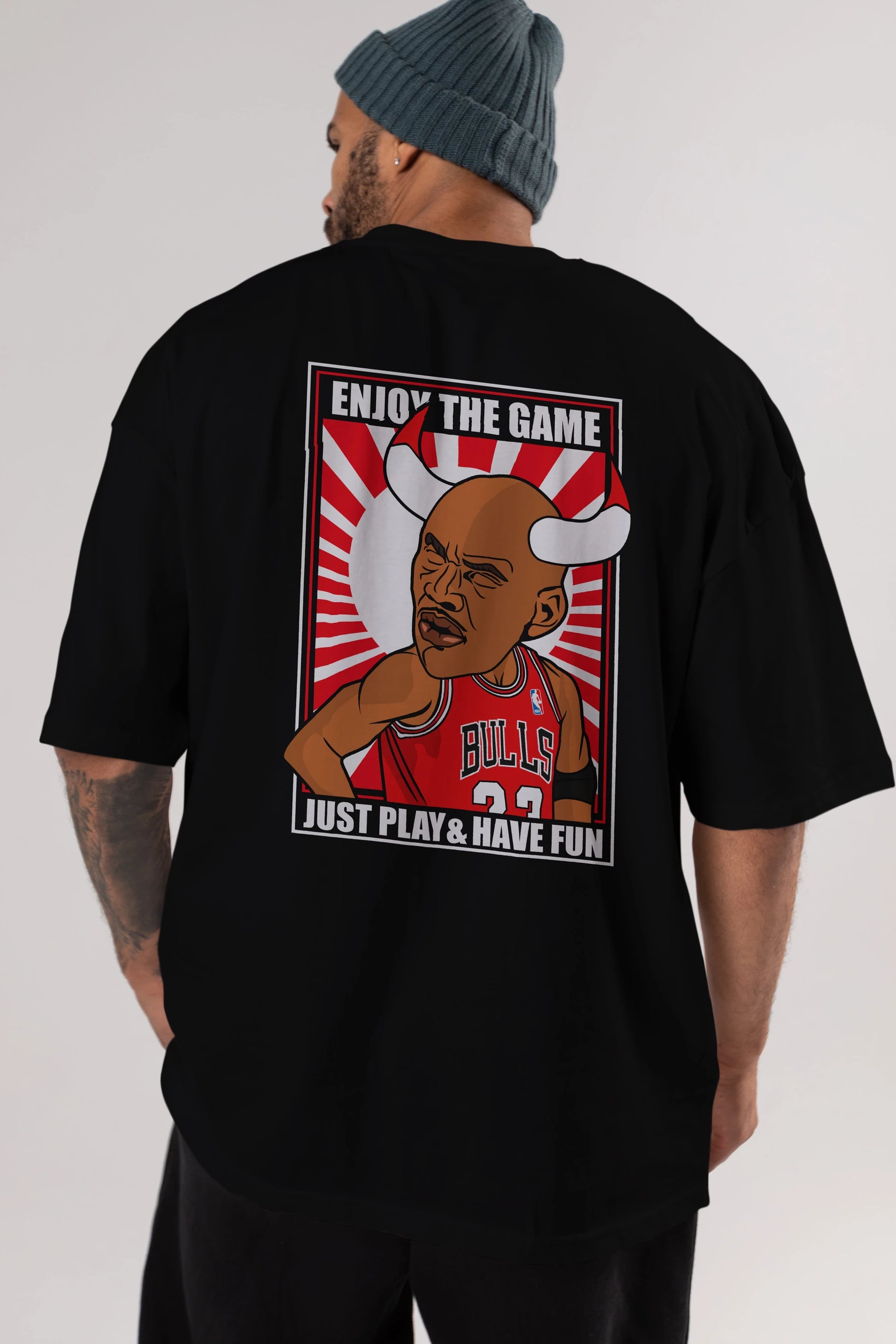 Michael Jordan Arka Baskılı Oversize t-shirt Erkek Kadın Unisex %100 Pamuk tişort