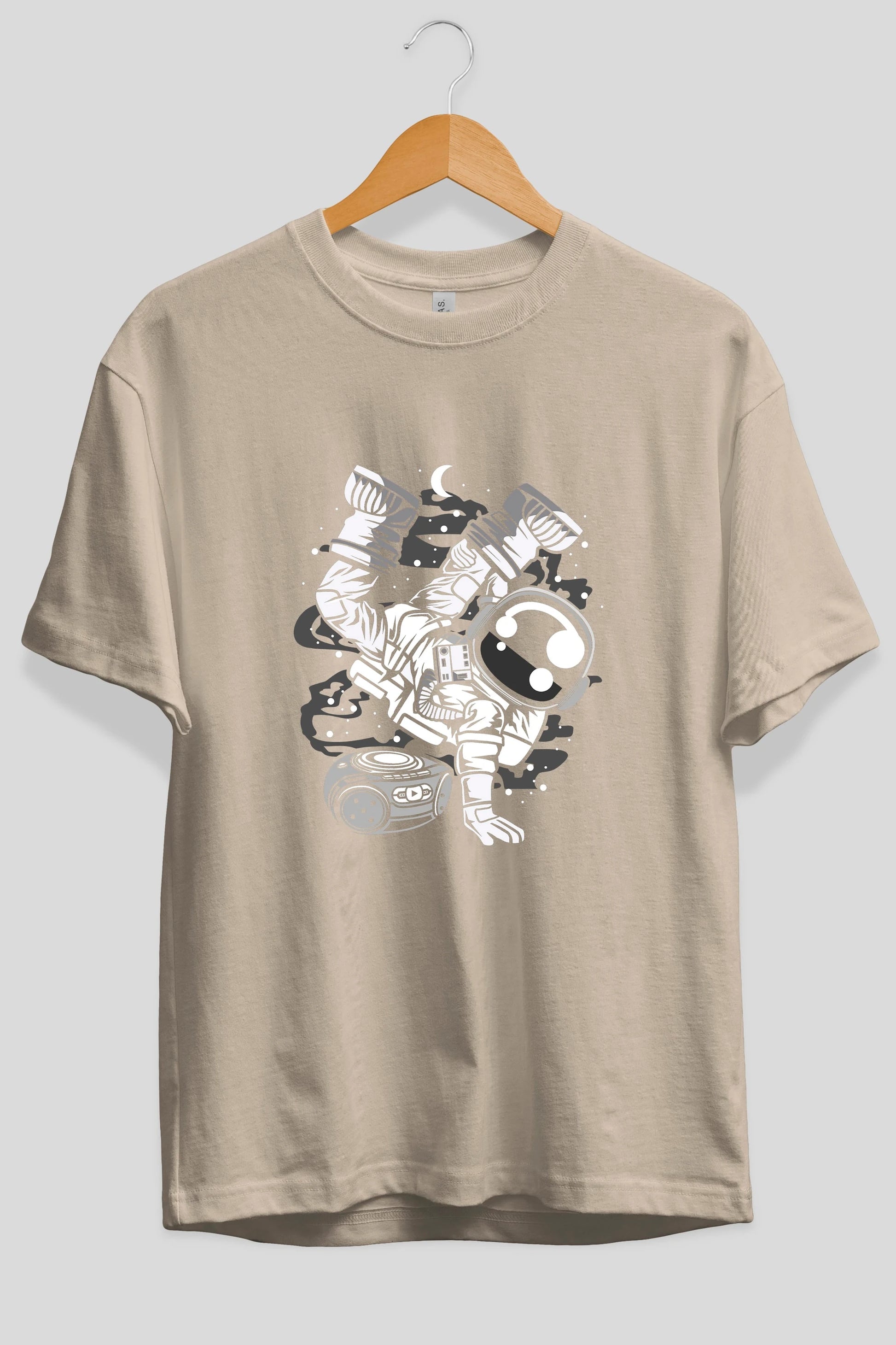 Space Breakdance Ön Baskılı Oversize t-shirt Erkek Kadın Unisex